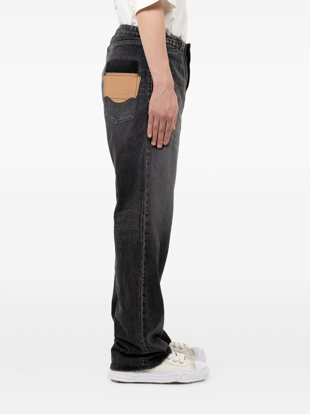 Elastic-Waist Patch-Pocket Jeans - Image 2