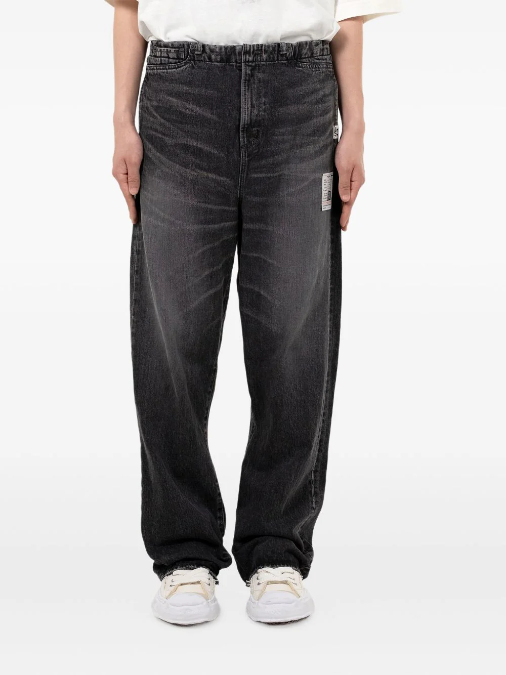 Elastic-Waist Patch-Pocket Jeans - Image 3