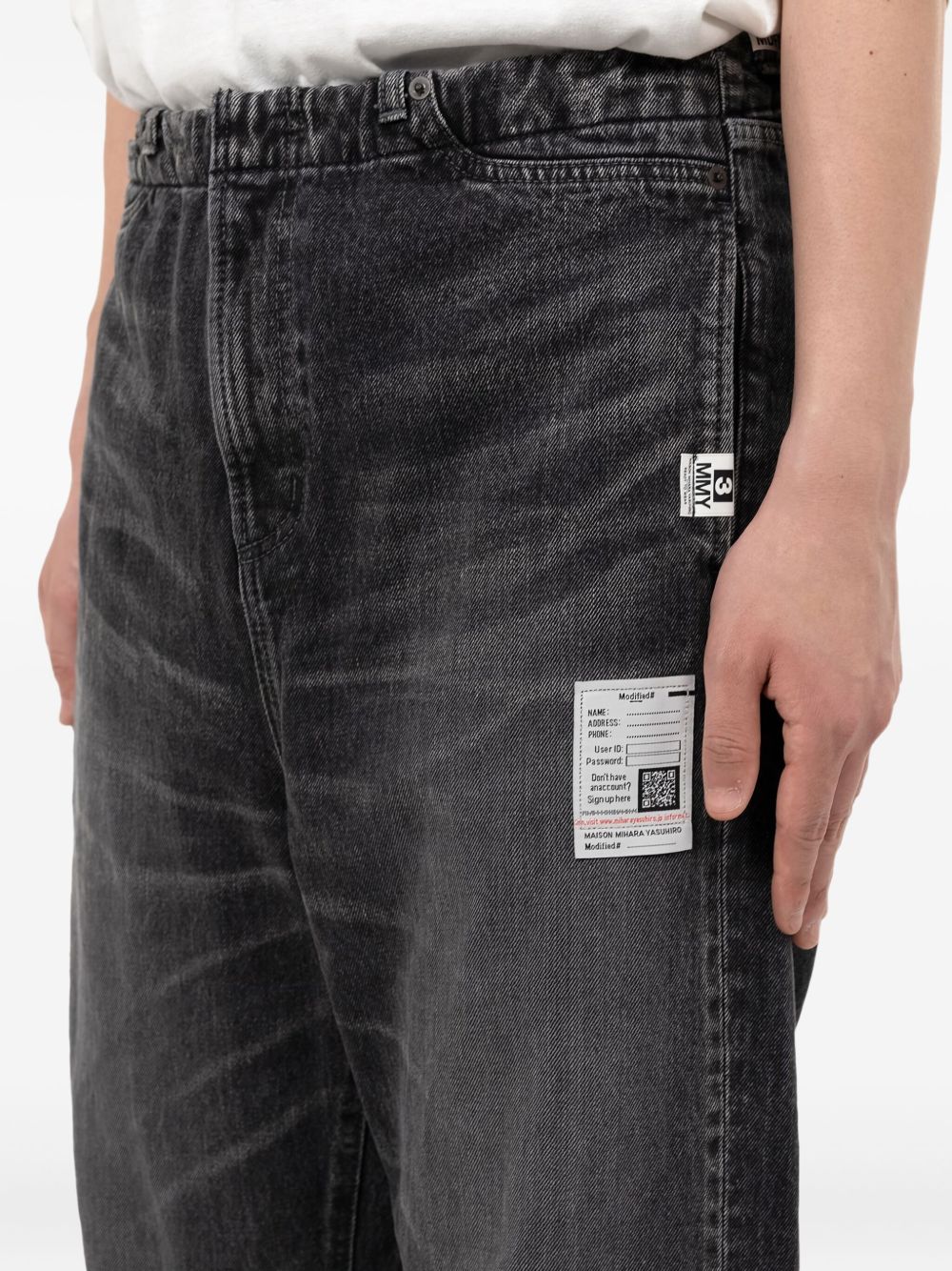 Elastic-Waist Patch-Pocket Jeans - Image 4