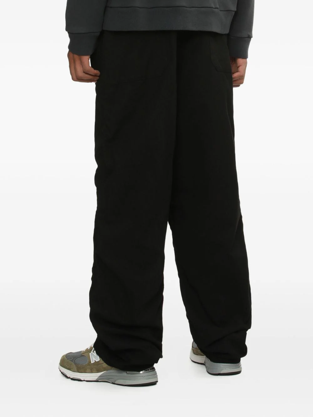 Elastic-Waist Pocketed Straight-Leg Trousers - Image 2