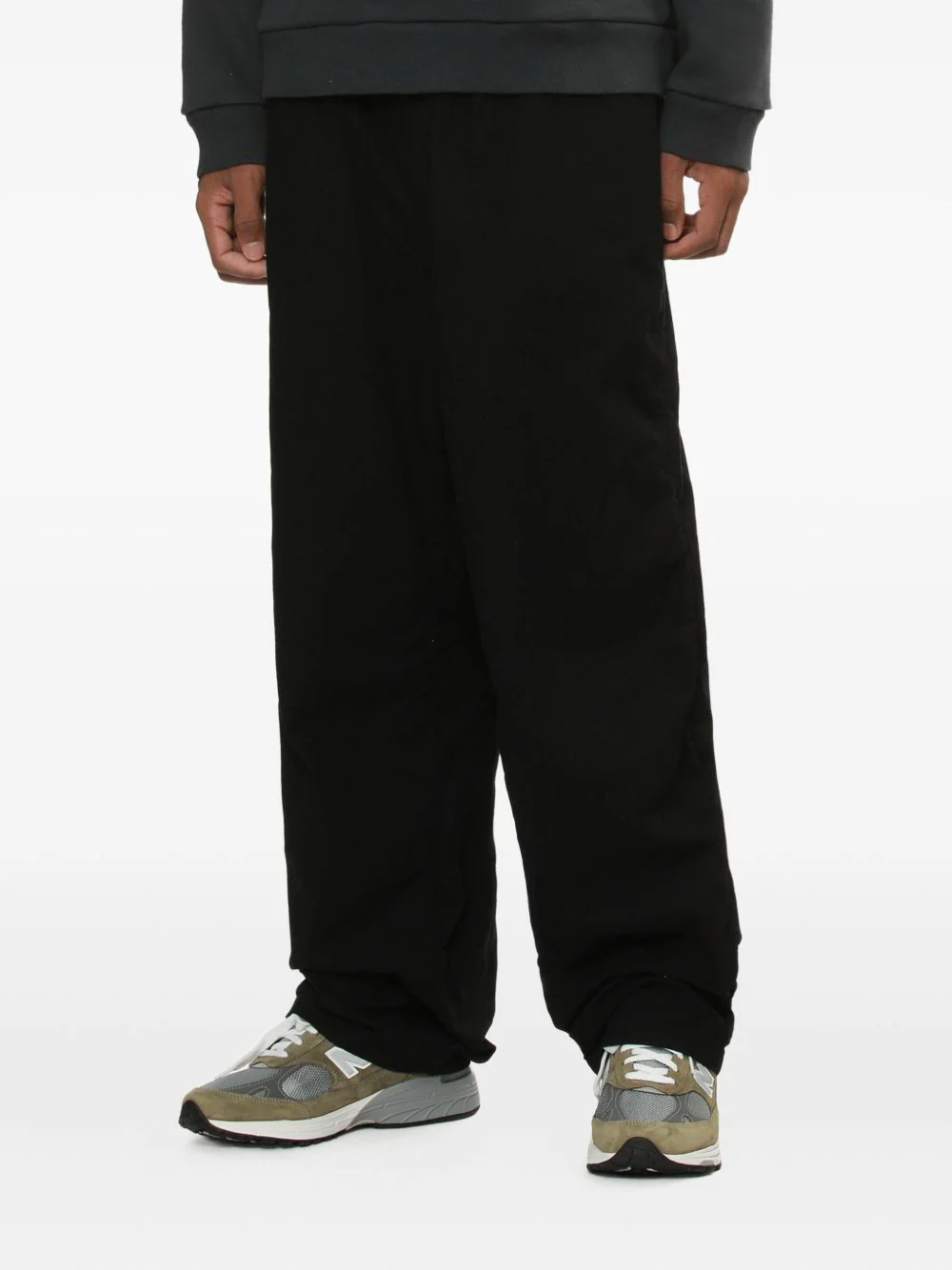 Elastic-Waist Pocketed Straight-Leg Trousers - Image 3