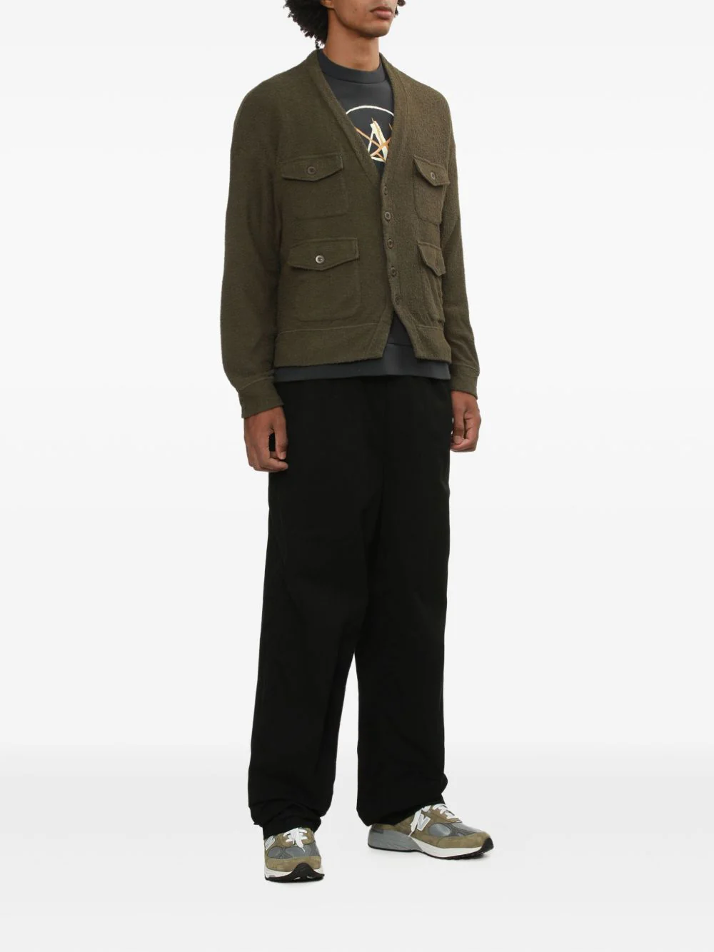 Elastic-Waist Pocketed Straight-Leg Trousers - Image 4