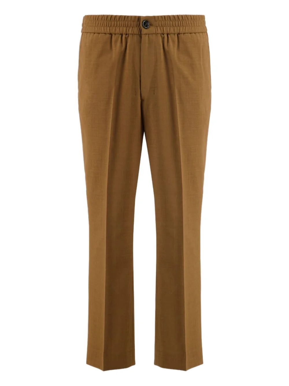 Elasticated-Waist Wool Trousers