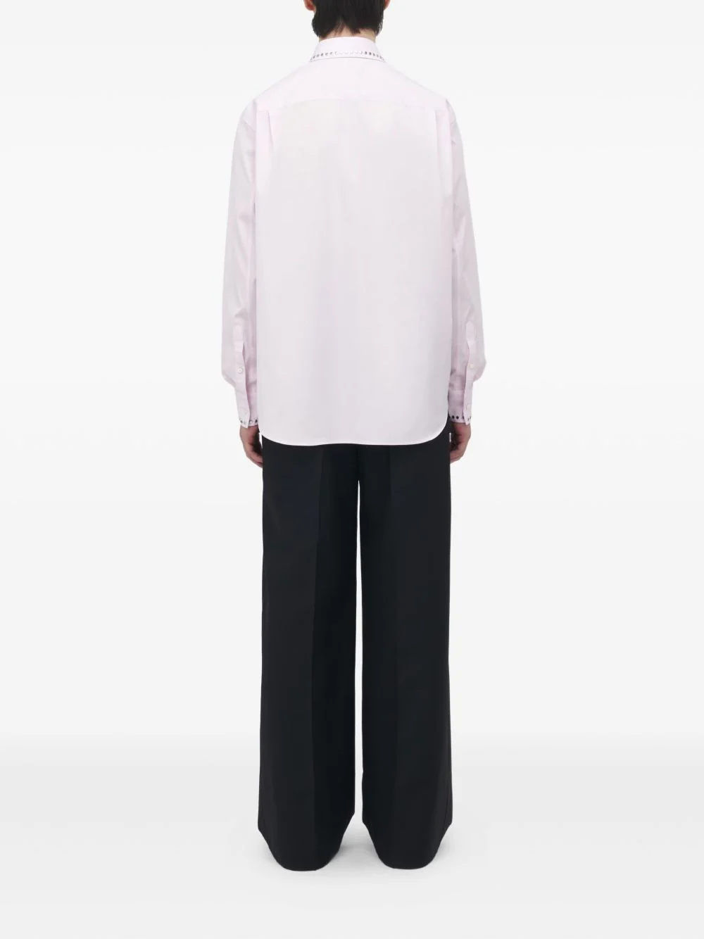 Embellished-Collar Cotton Shirt - Image 4