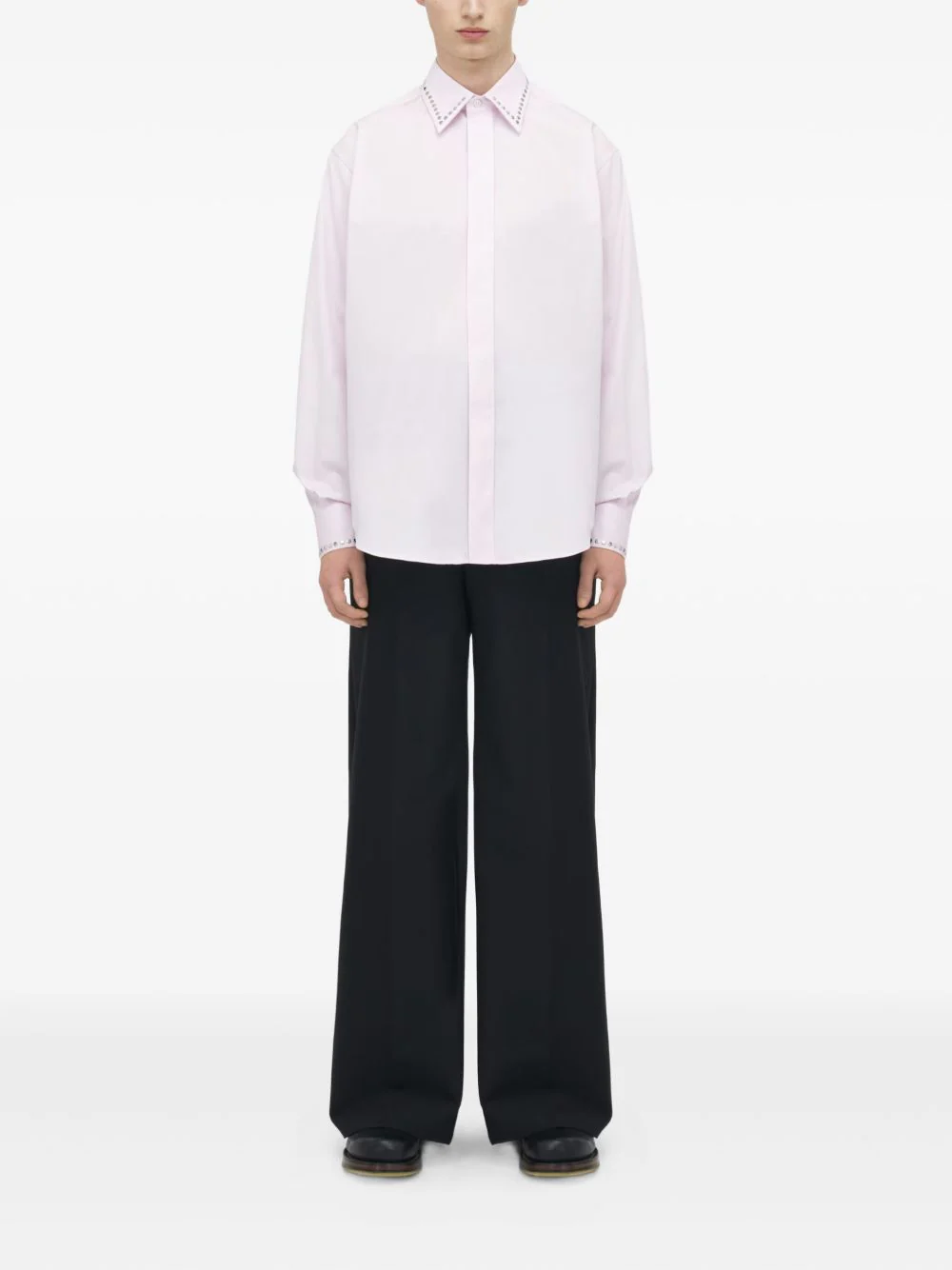 Embellished-Collar Cotton Shirt - Image 5