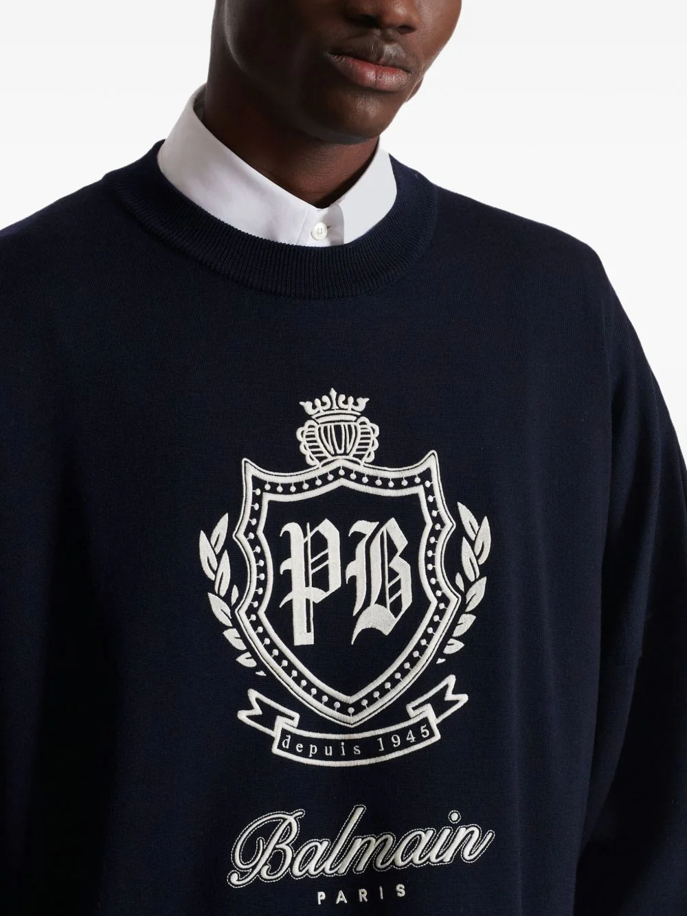 Emblem Striped Sweater - Image 4