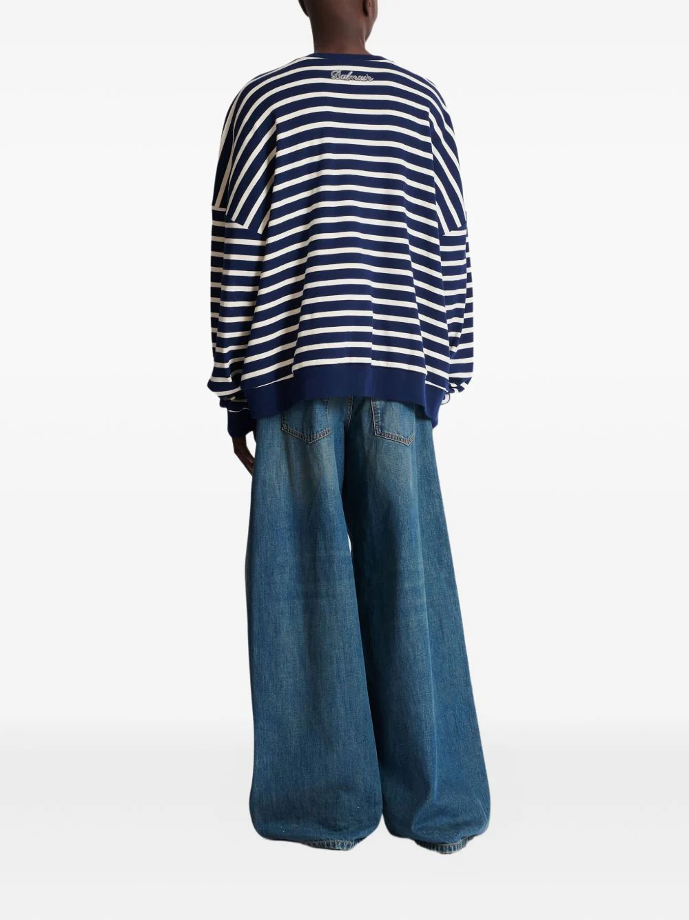Emblem Striped Sweatshirt - Image 5