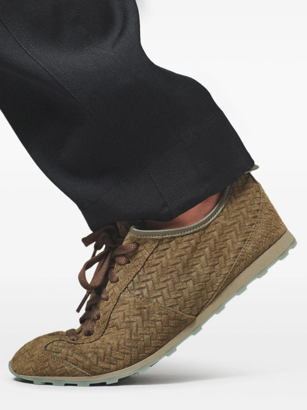 Embossed Lace-Up Trainers - Image 3