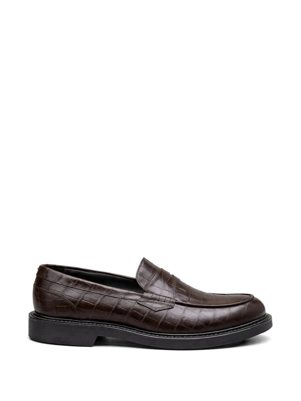 Embossed-Pattern Loafers