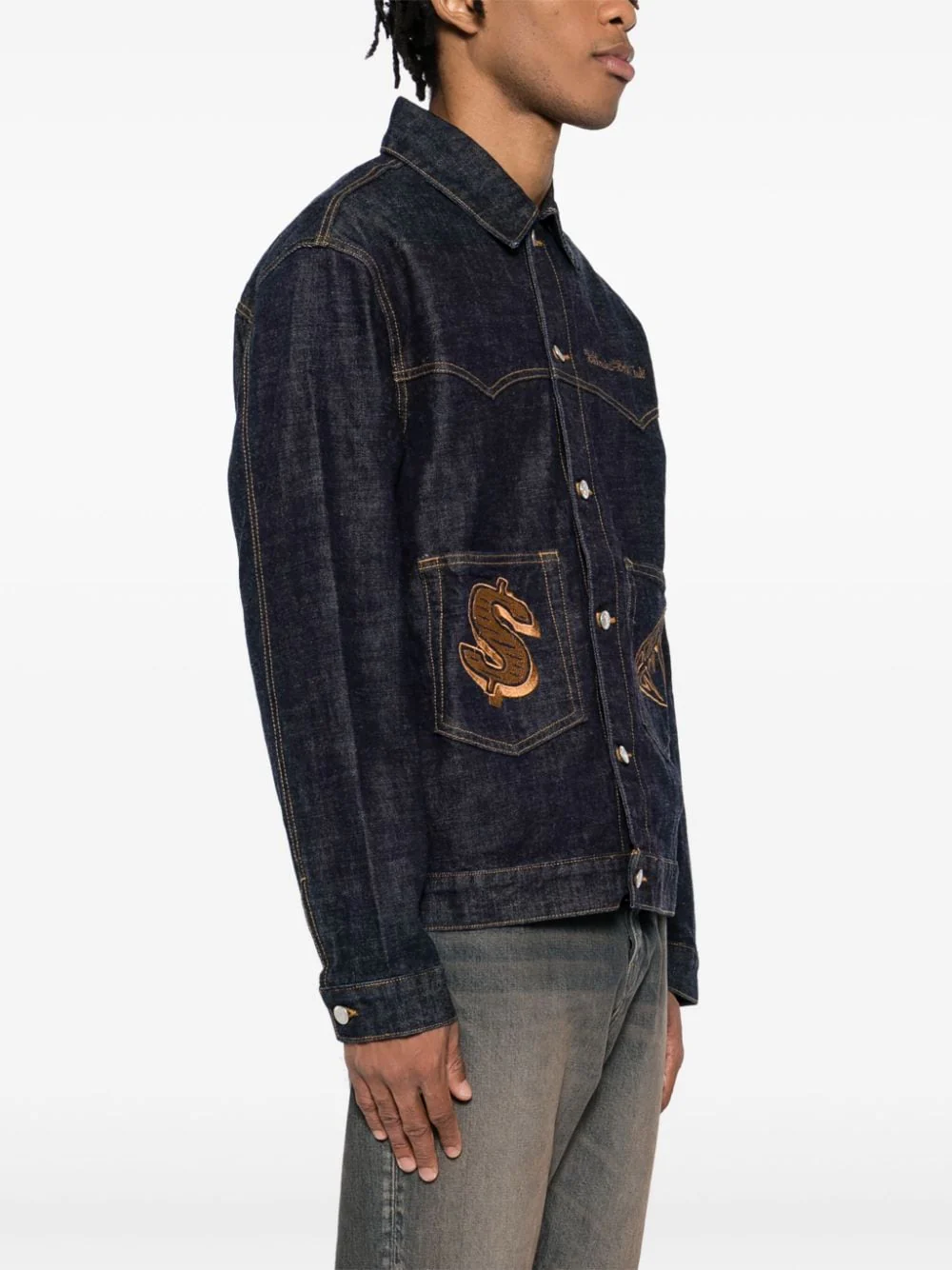 Embroidered Denim Jacket - Image 3