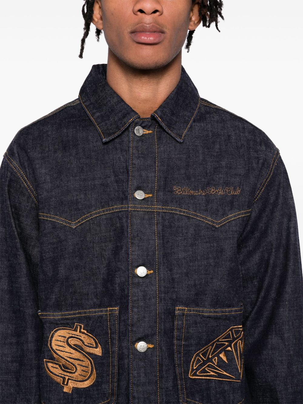 Embroidered Denim Jacket - Image 5