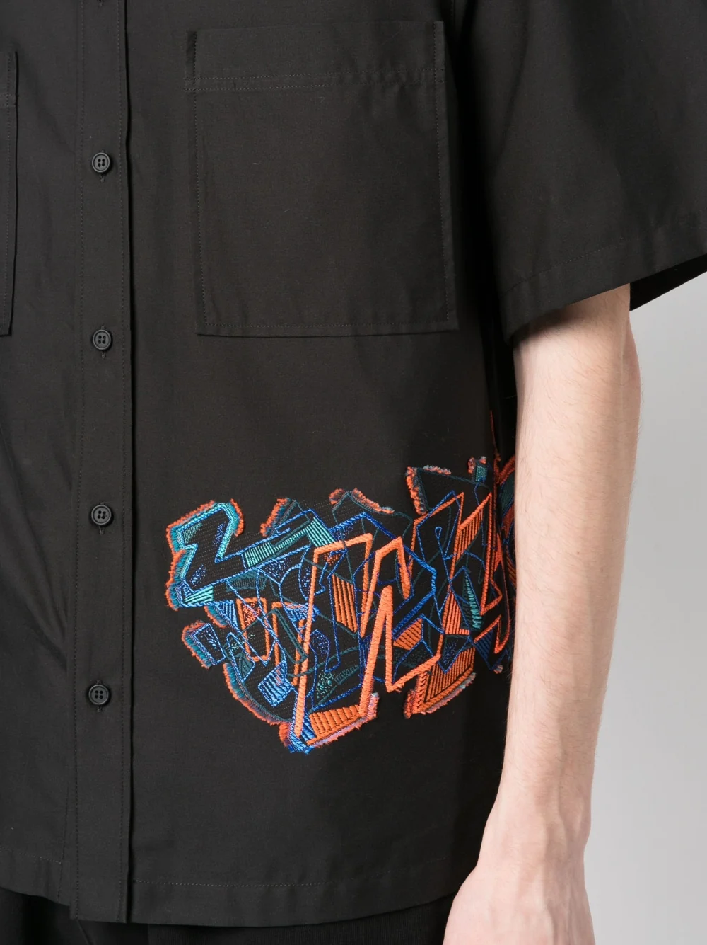 Embroidered-Design Short-Sleeve Shirt - Image 2