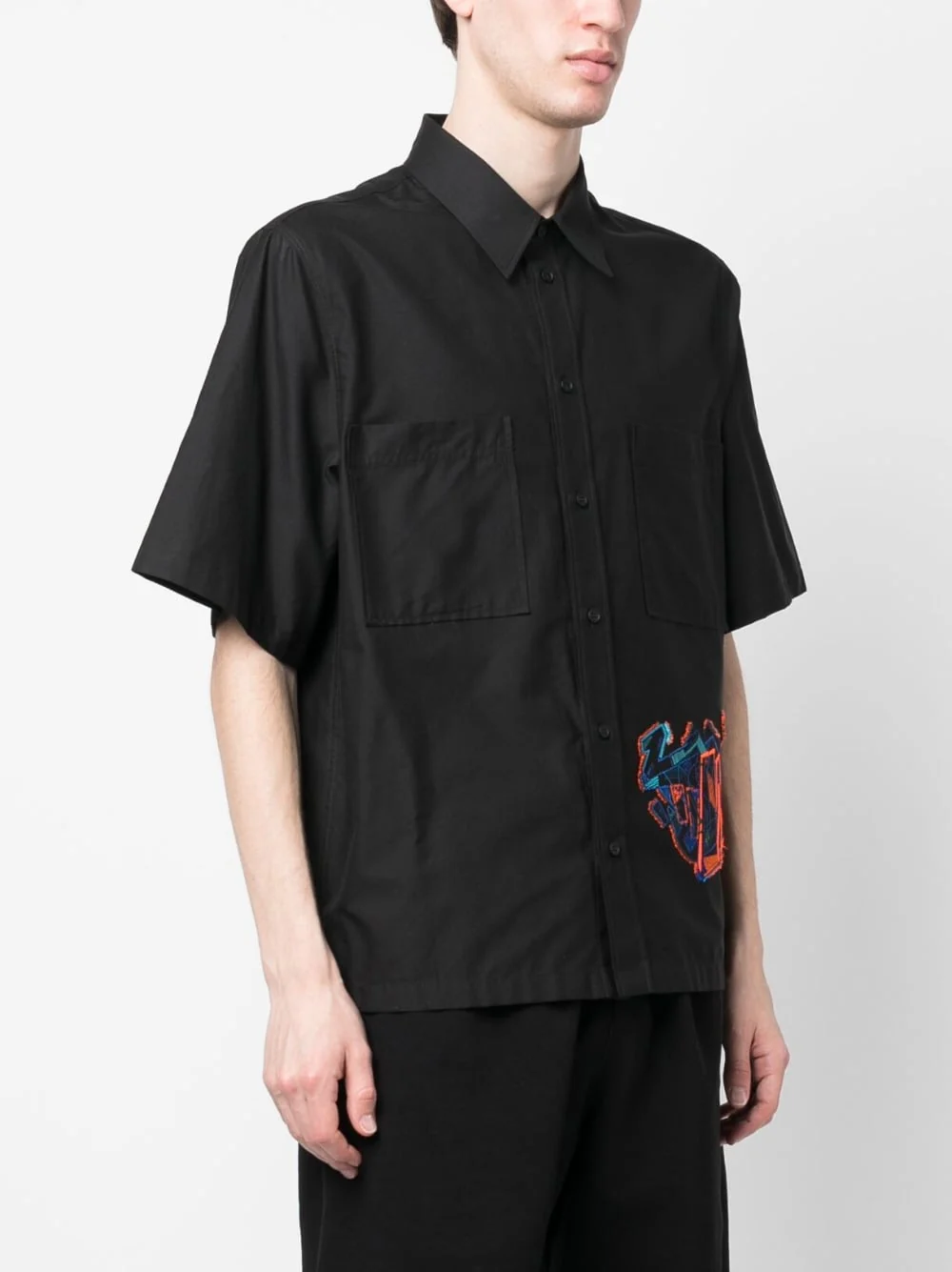 Embroidered-Design Short-Sleeve Shirt - Image 5