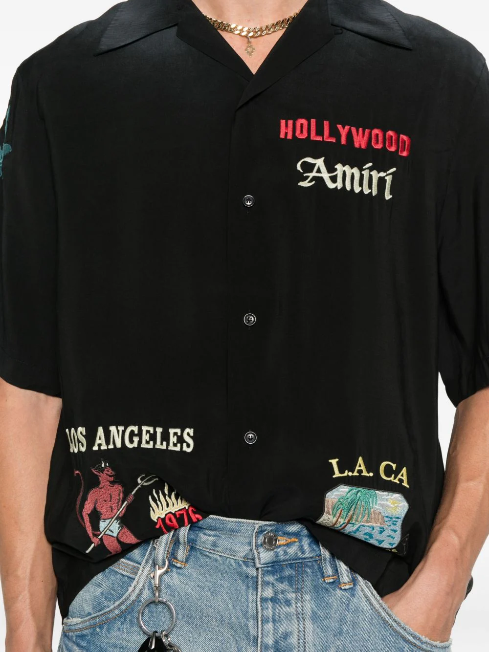 Embroidered-Details Short-Sleeve Shirt - Image 2