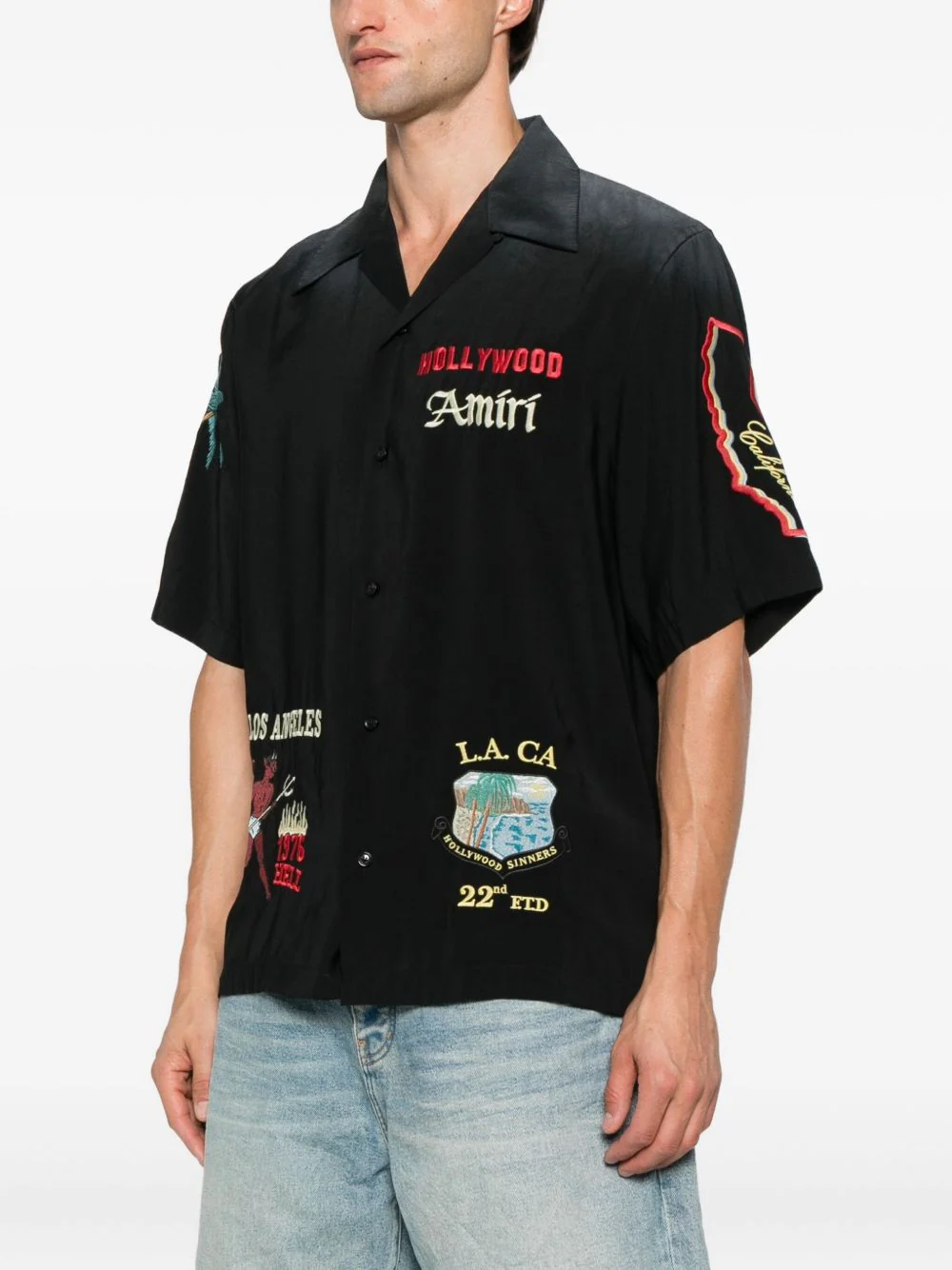 Embroidered-Details Short-Sleeve Shirt - Image 3