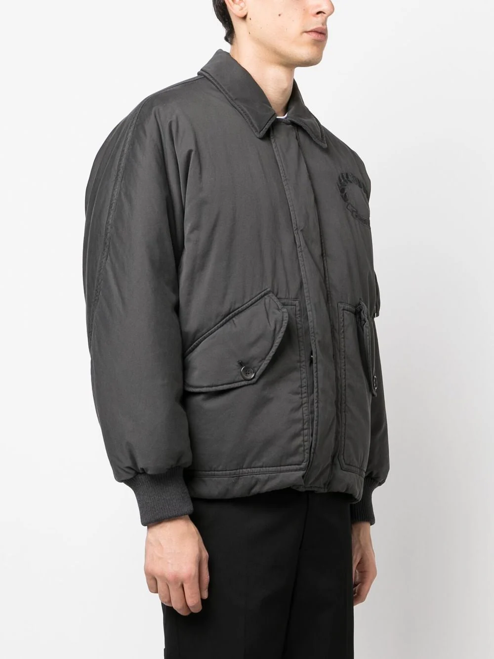 Embroidered-Logo Bomber Jacket - Image 5