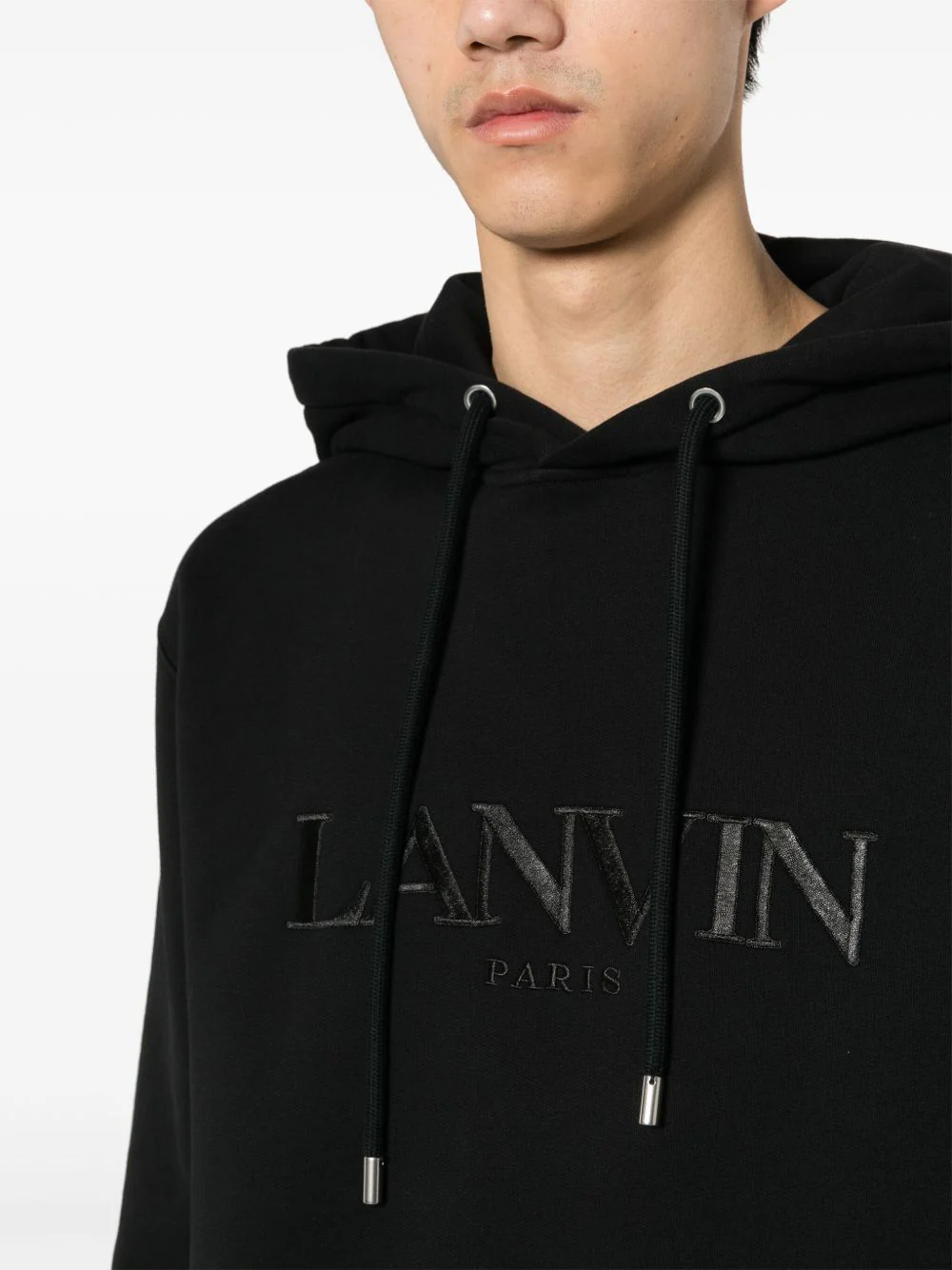 Embroidered-Logo Cotton Hoodie - Image 2