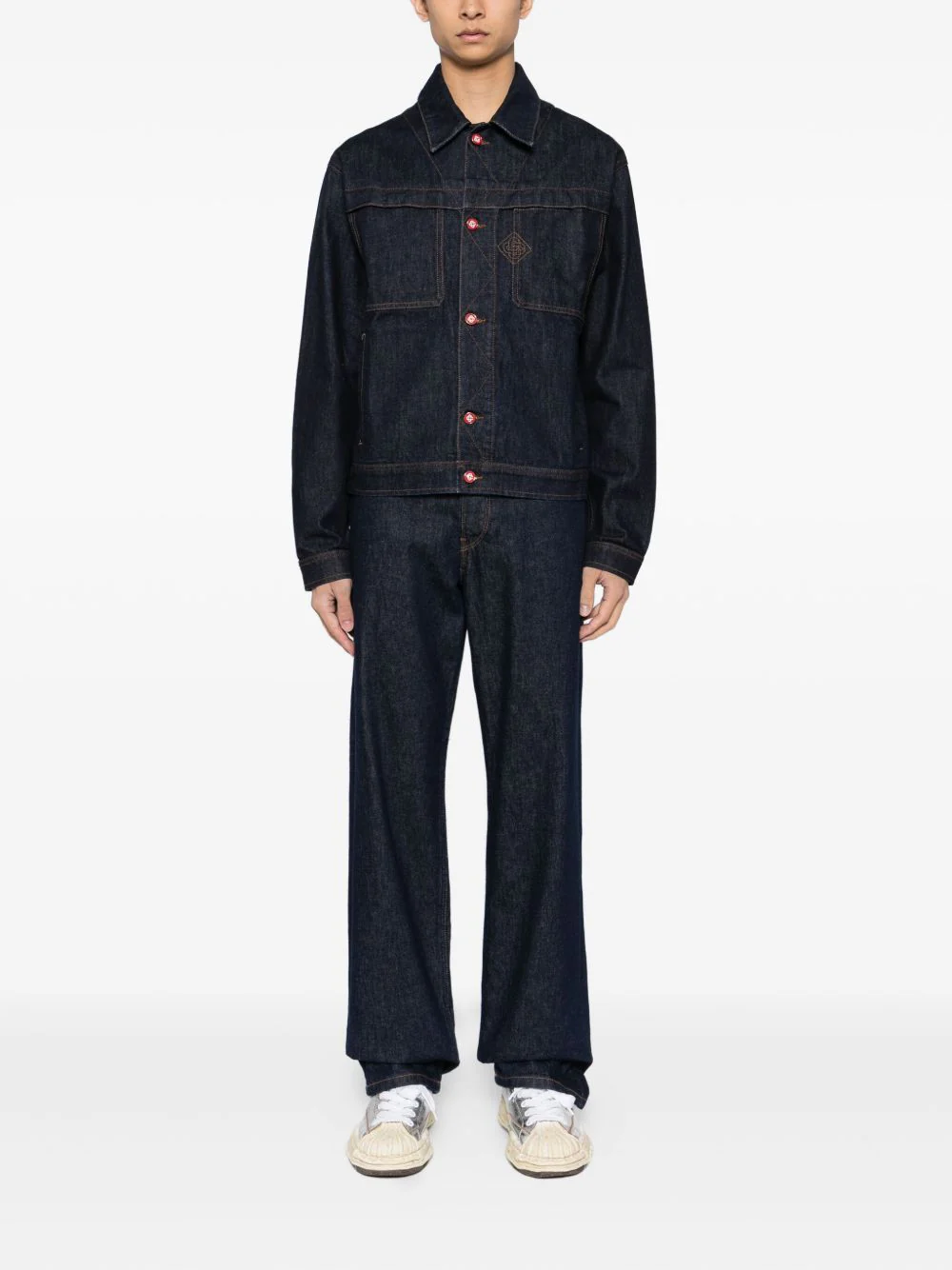Embroidered Logo Denim Jacket - Image 2