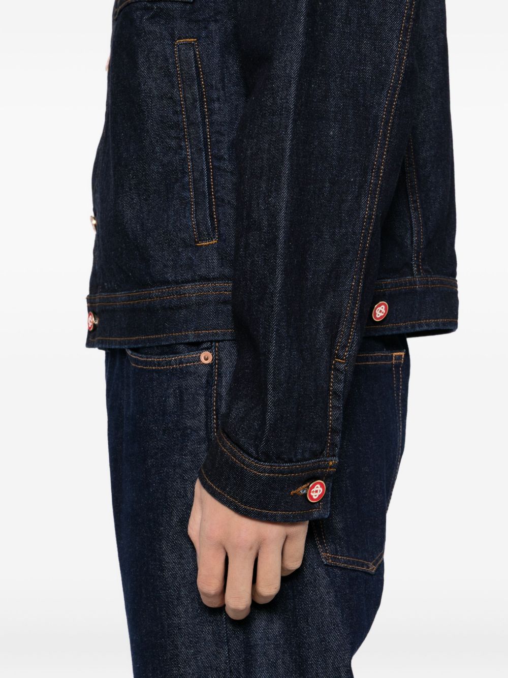 Embroidered Logo Denim Jacket - Image 3