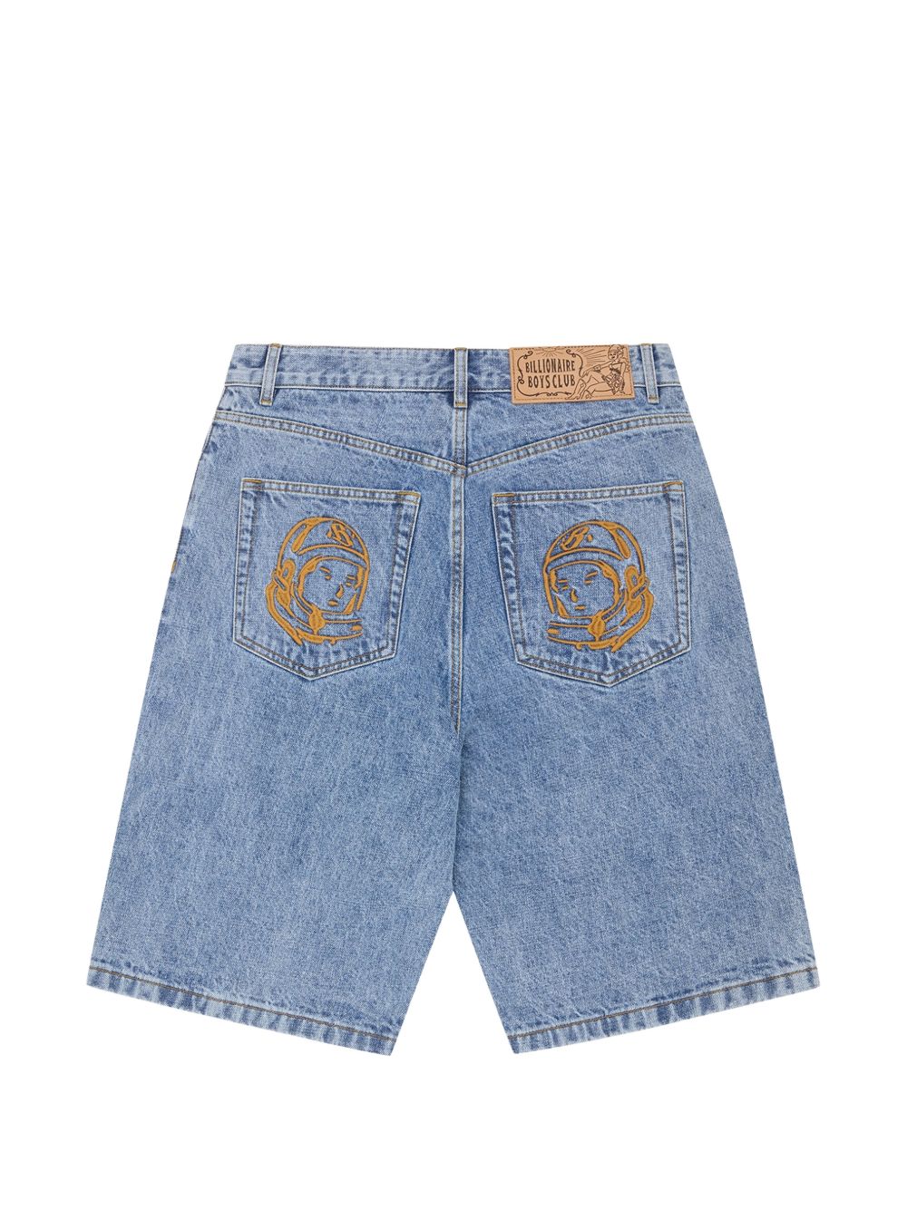 Embroidered Logo Denim Shorts - Image 2