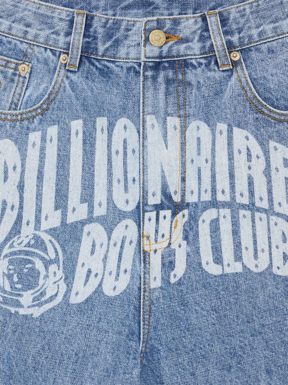 Embroidered Logo Denim Shorts - Image 3