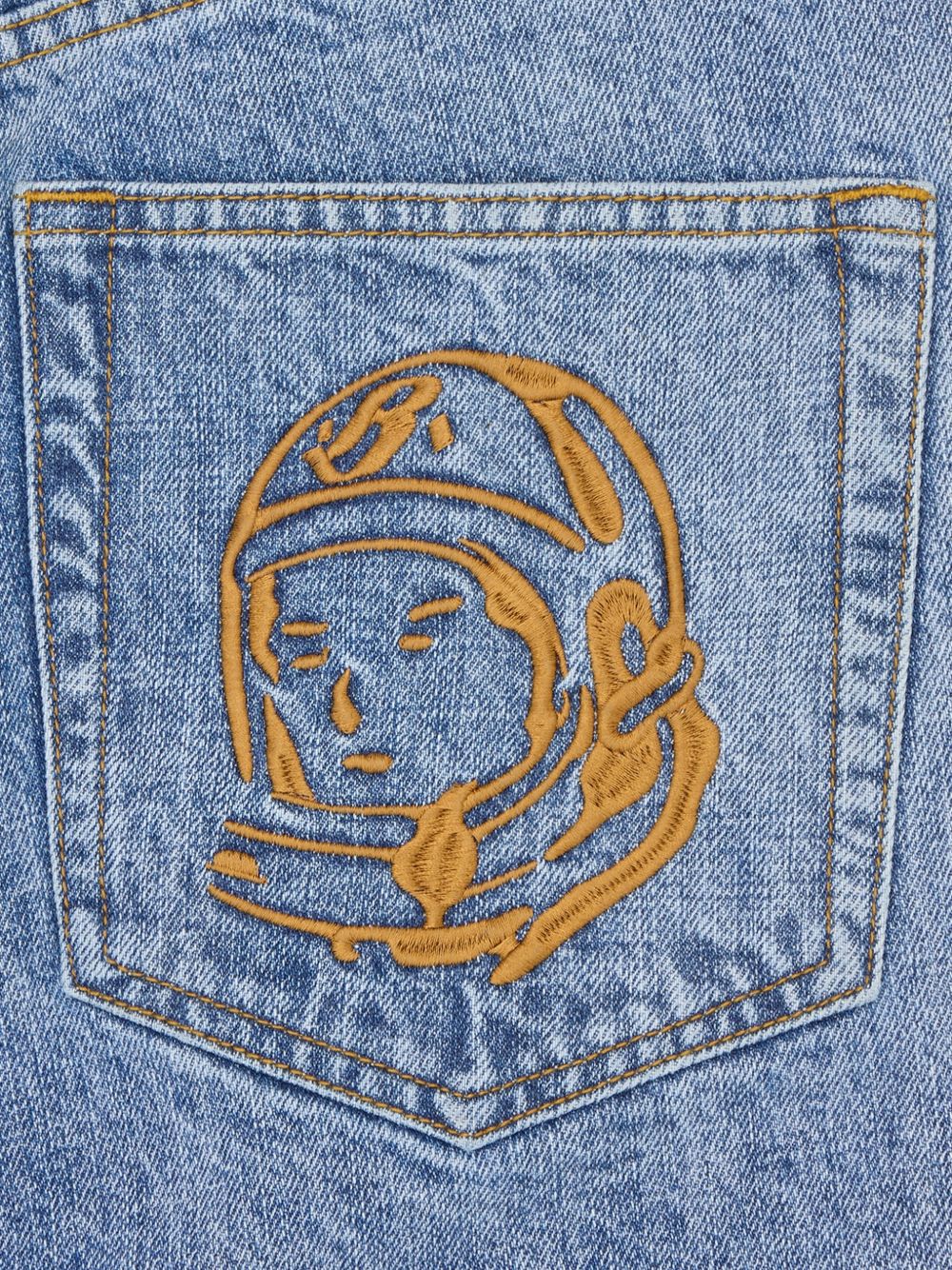 Embroidered Logo Denim Shorts - Image 4