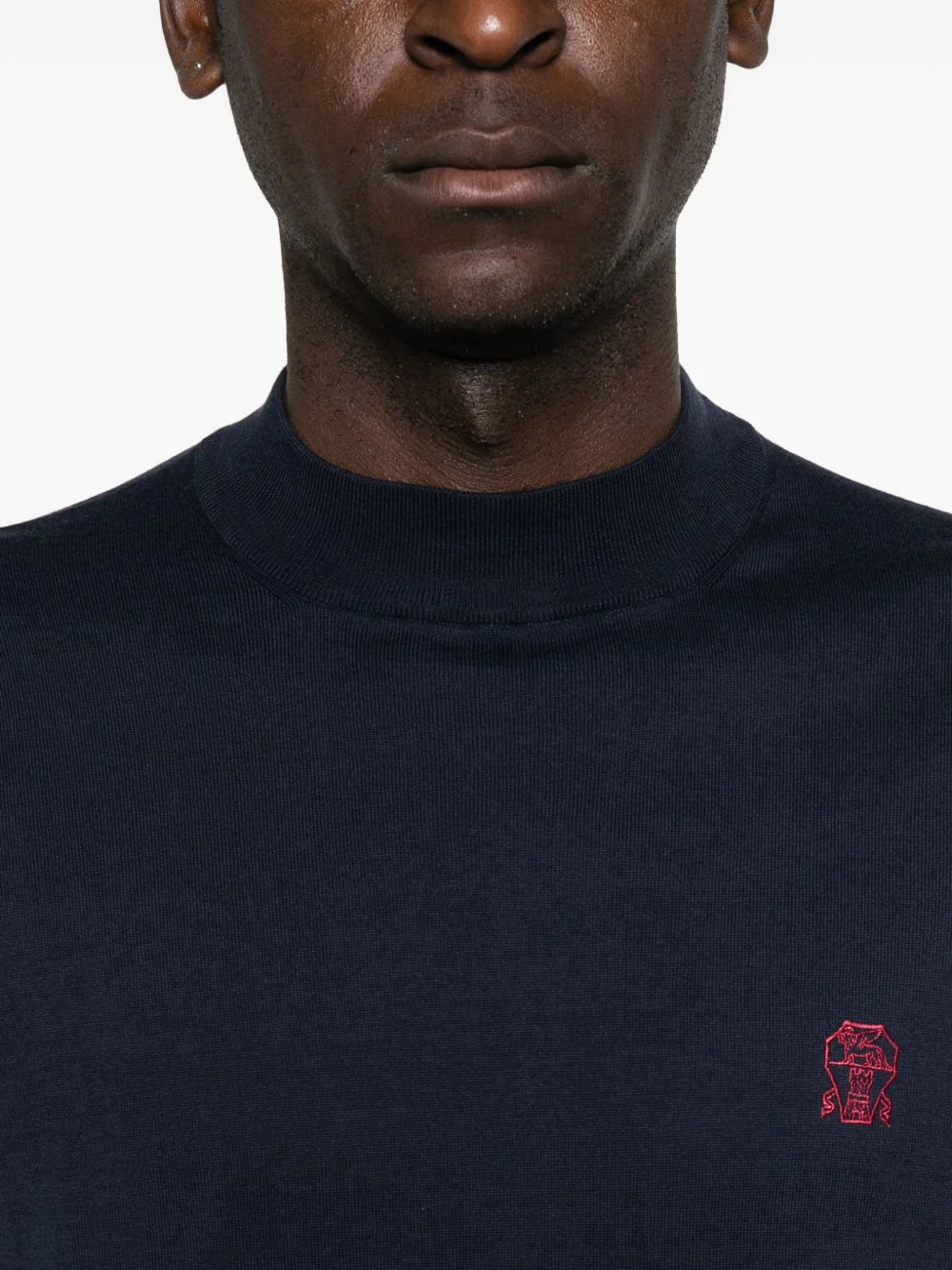 Embroidered-Logo Knitted T-Shirt - Image 4