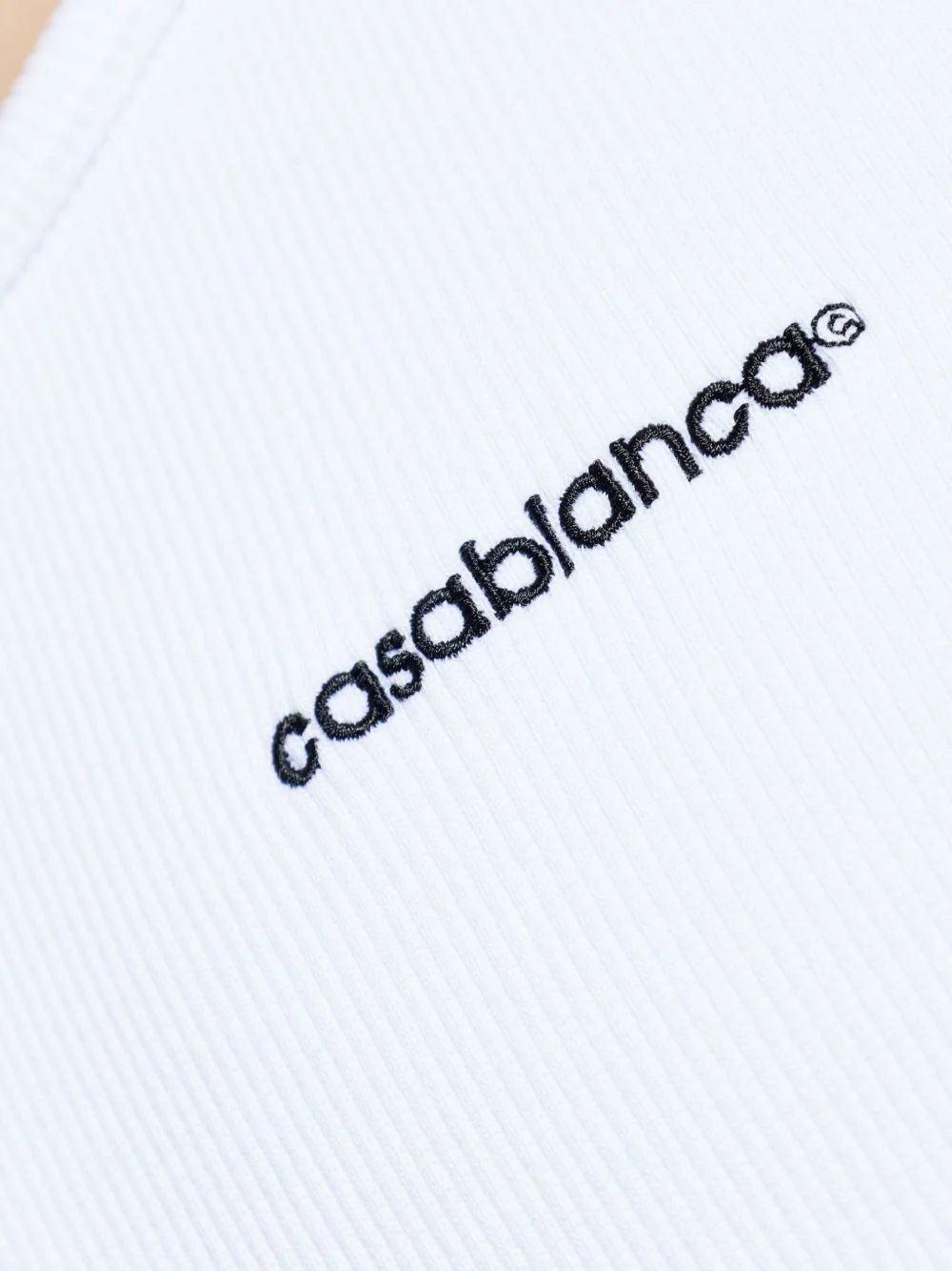 Embroidered-Logo Ribbed Tank Top - Image 4