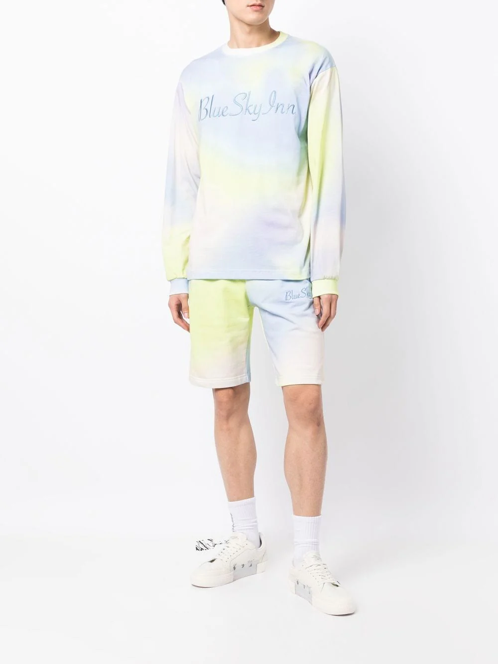 Embroidered-Logo Tie-Dye Shorts - Image 3