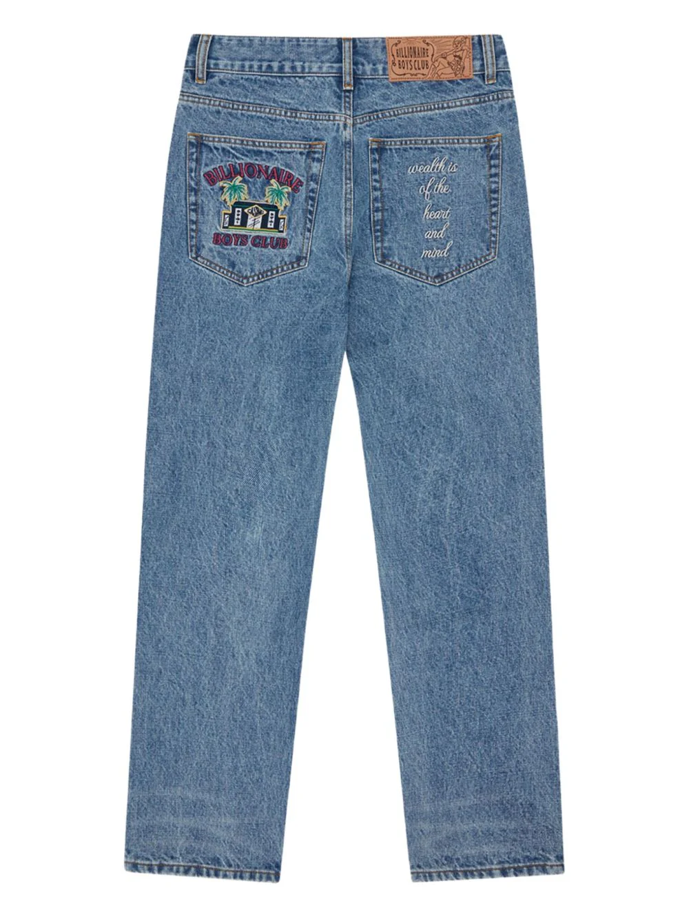 Embroidered-Pocket Jeans - Image 2
