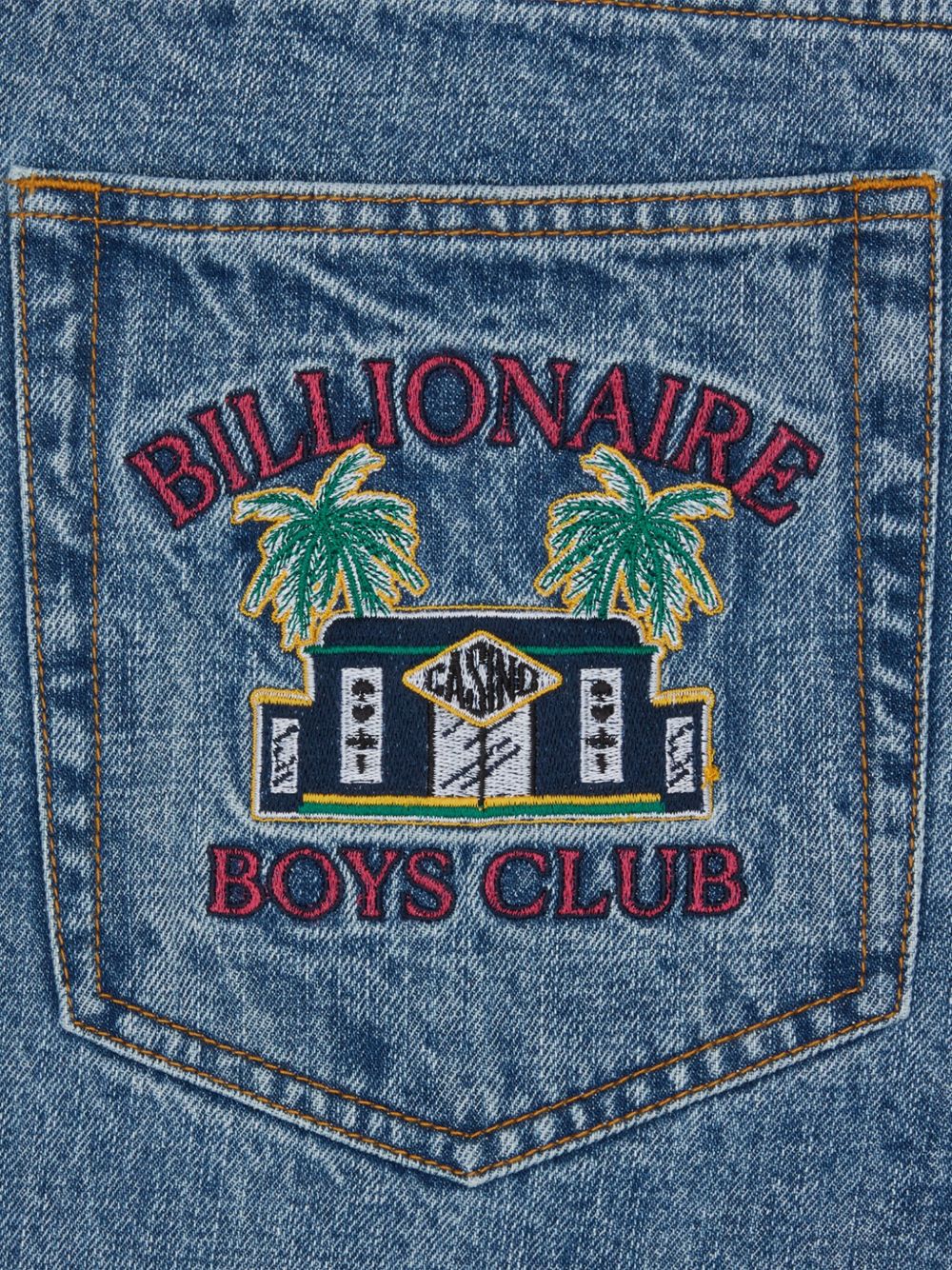 Embroidered-Pocket Jeans - Image 3