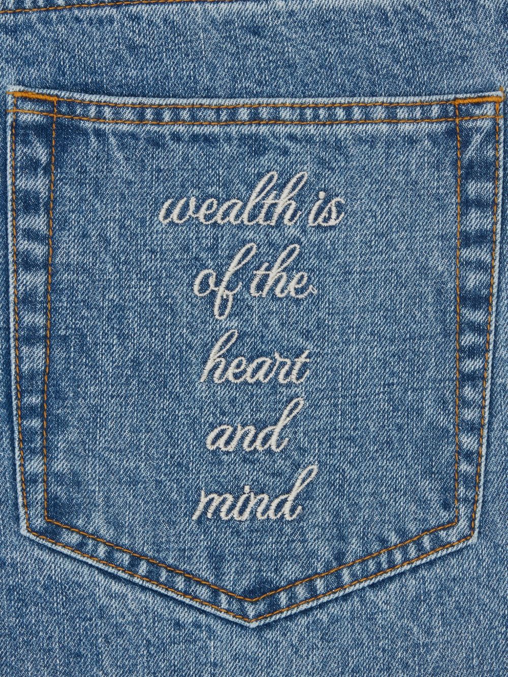 Embroidered-Pocket Jeans - Image 4