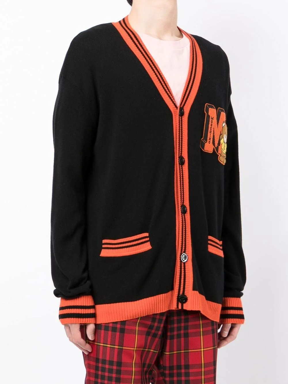 Embroidered Toy-Bear Patch Cardigan - Image 3