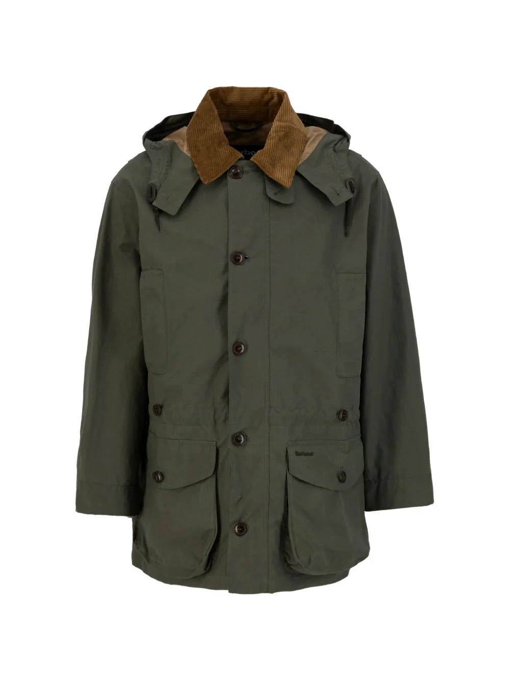 Endurance Hooded Corduroy-Trim Jacket