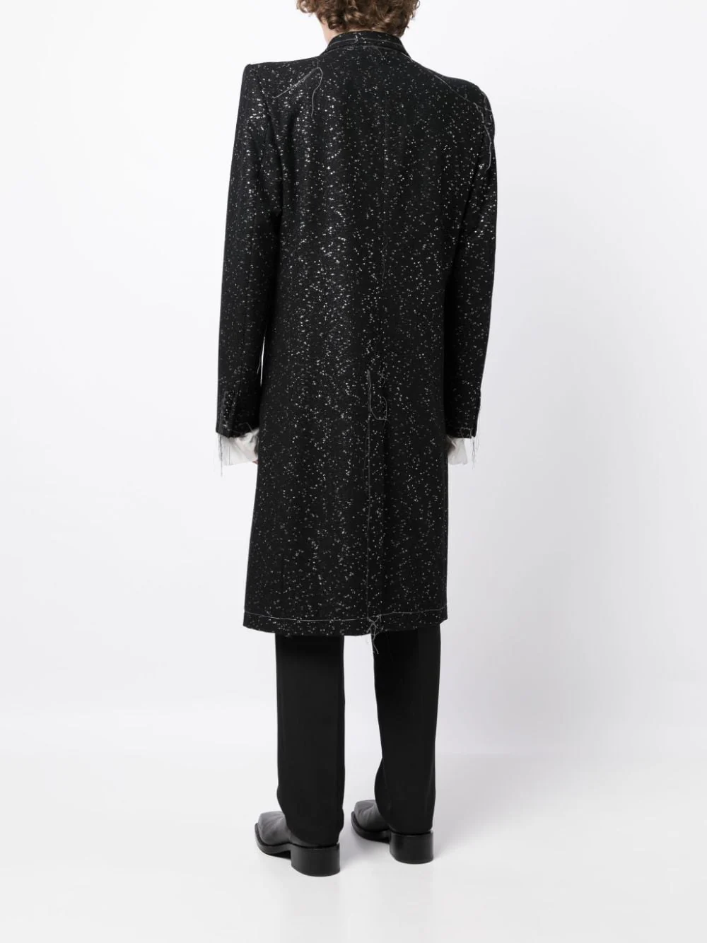 Exposed-Seam Single-Breasted Coat - Image 4