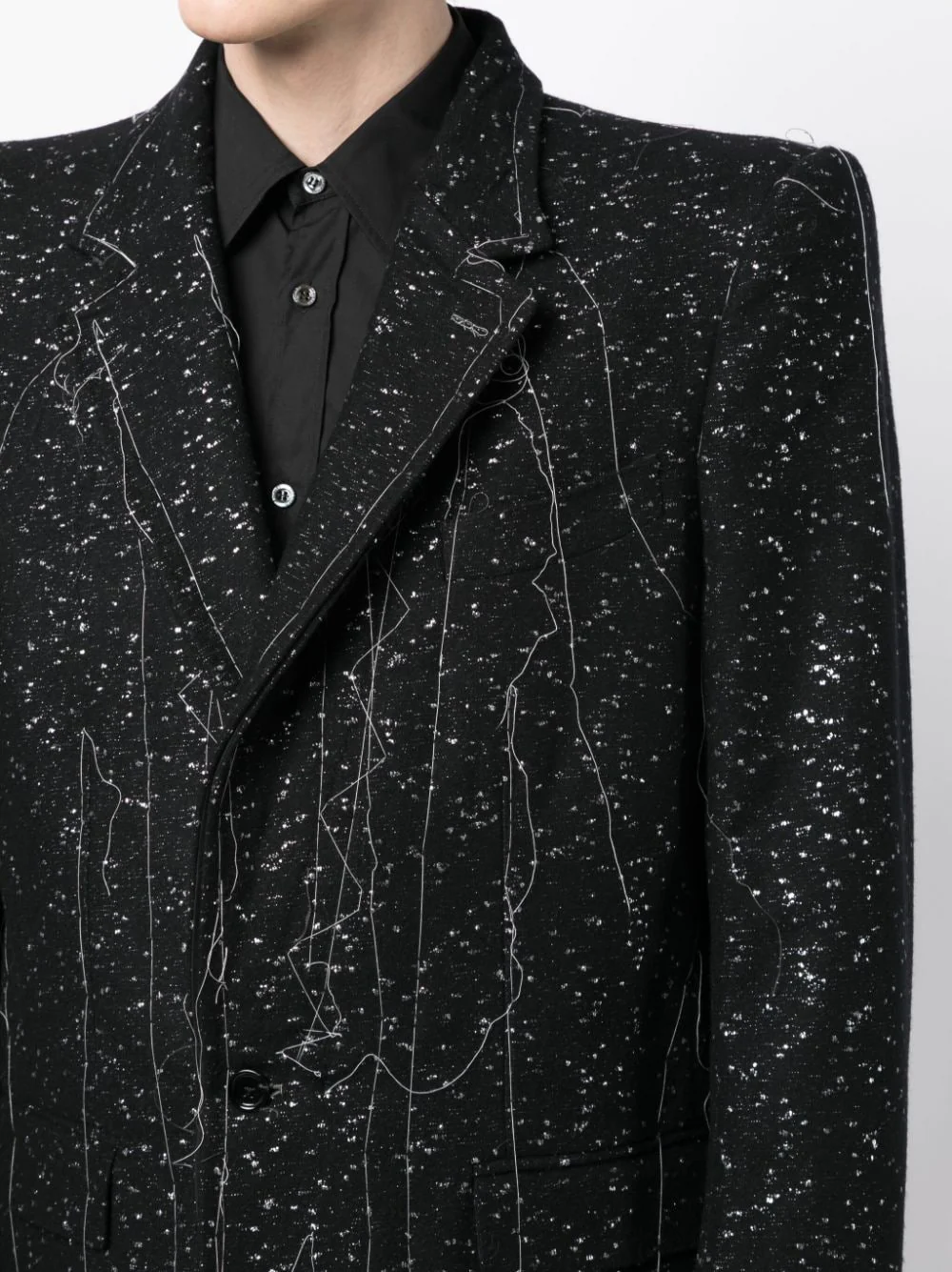 Exposed-Seam Single-Breasted Coat - Image 5