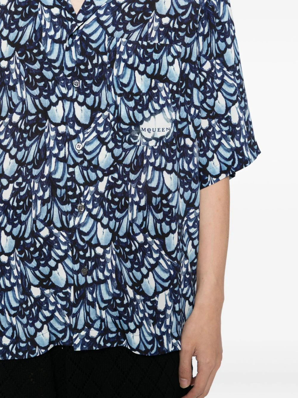 Feather-Print Short-Sleeve Shirt - Image 2
