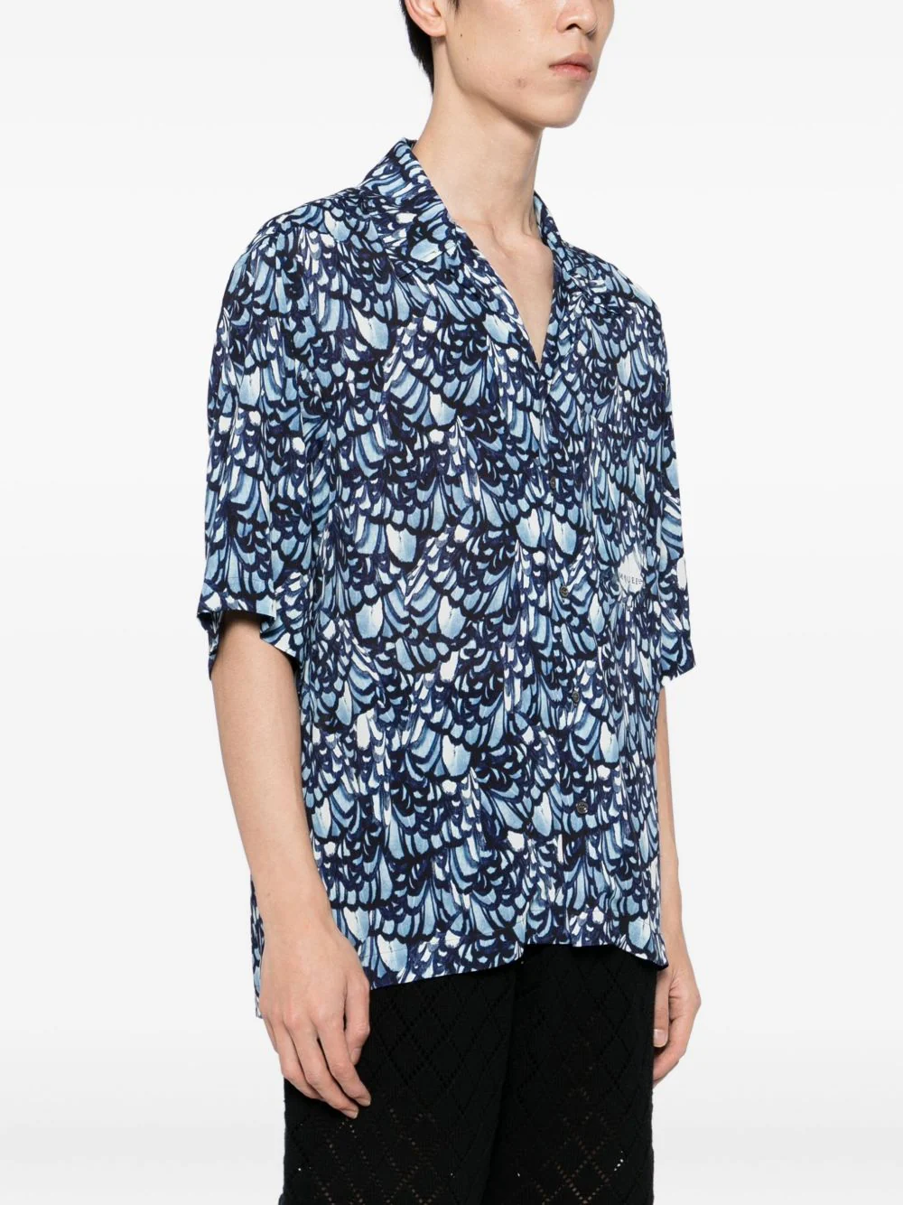 Feather-Print Short-Sleeve Shirt - Image 3