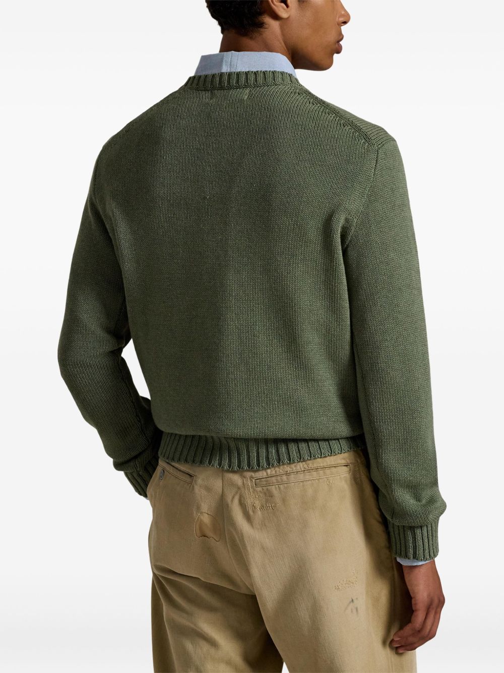 Flag-Embroidered Crewneck Sweater - Image 2