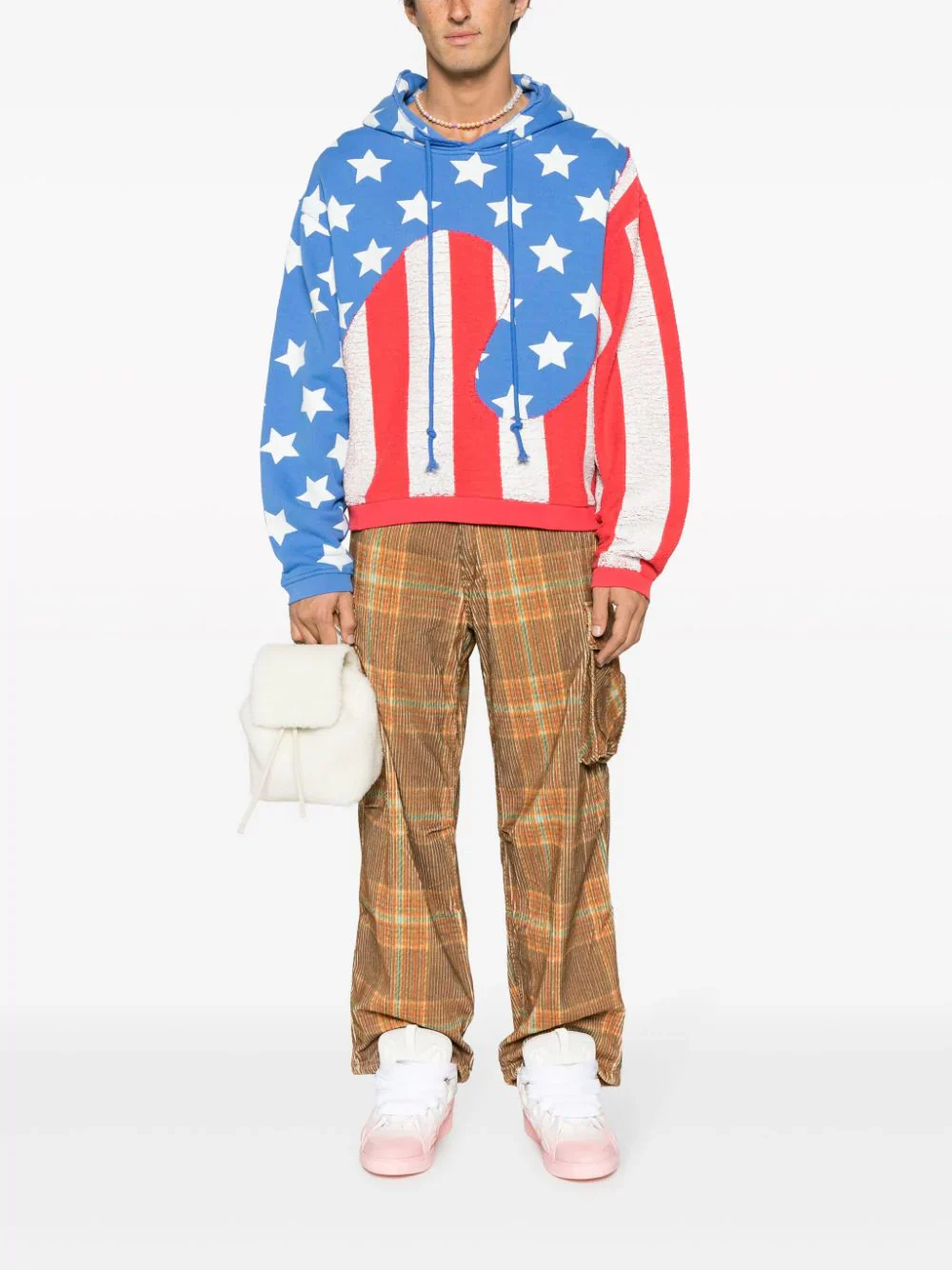Flag-Print Cotton Hoodie - Image 2