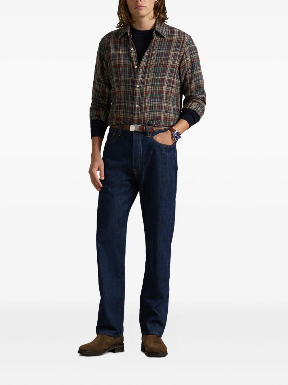 Flannel Plaid-Pattern Shirt - Image 2