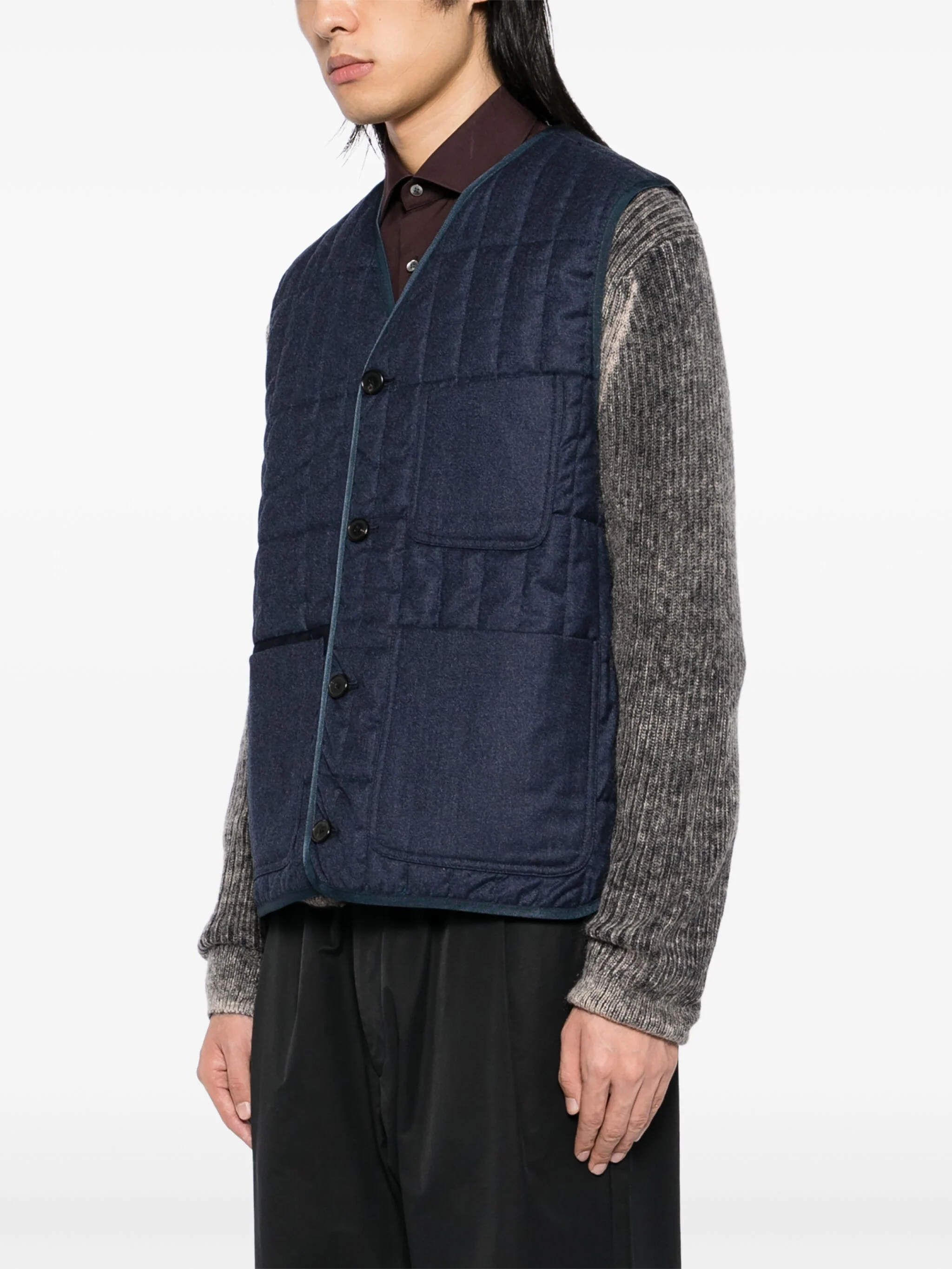 Flannel Quilted Gilet - Image 3