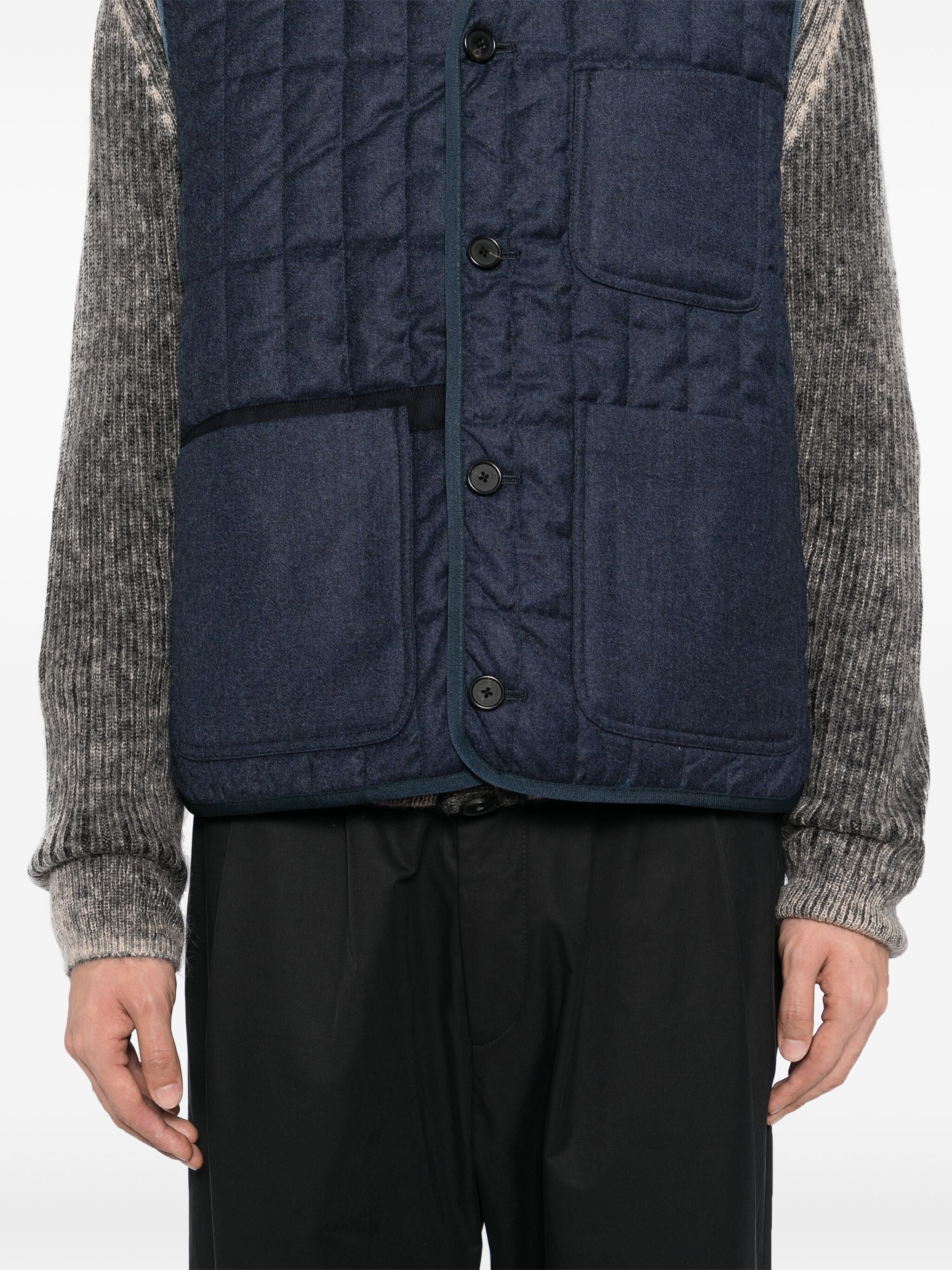 Flannel Quilted Gilet - Image 5