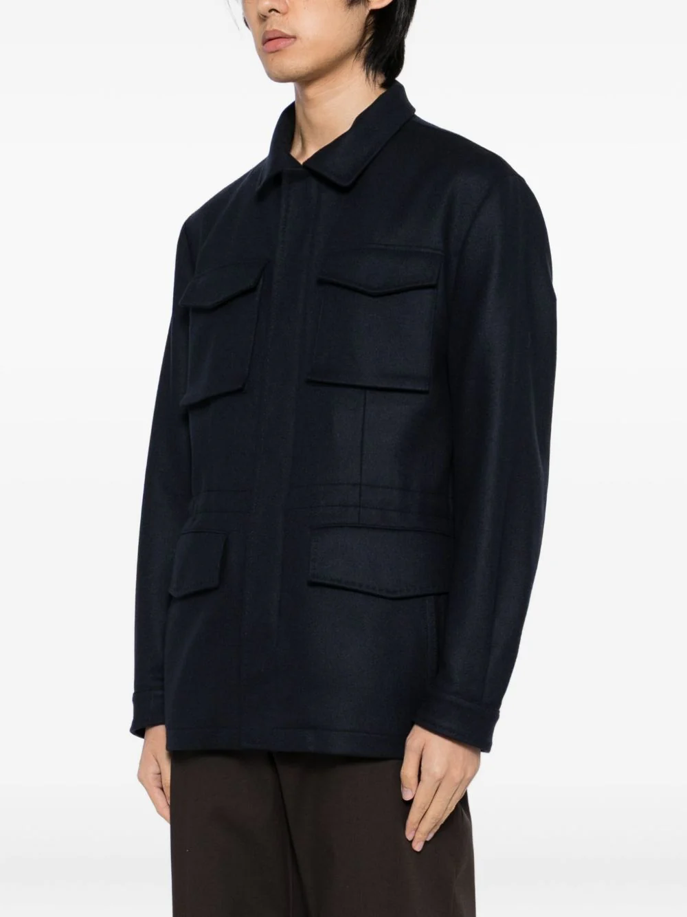 Flap-Pocket Cashmere Jacket - Image 3