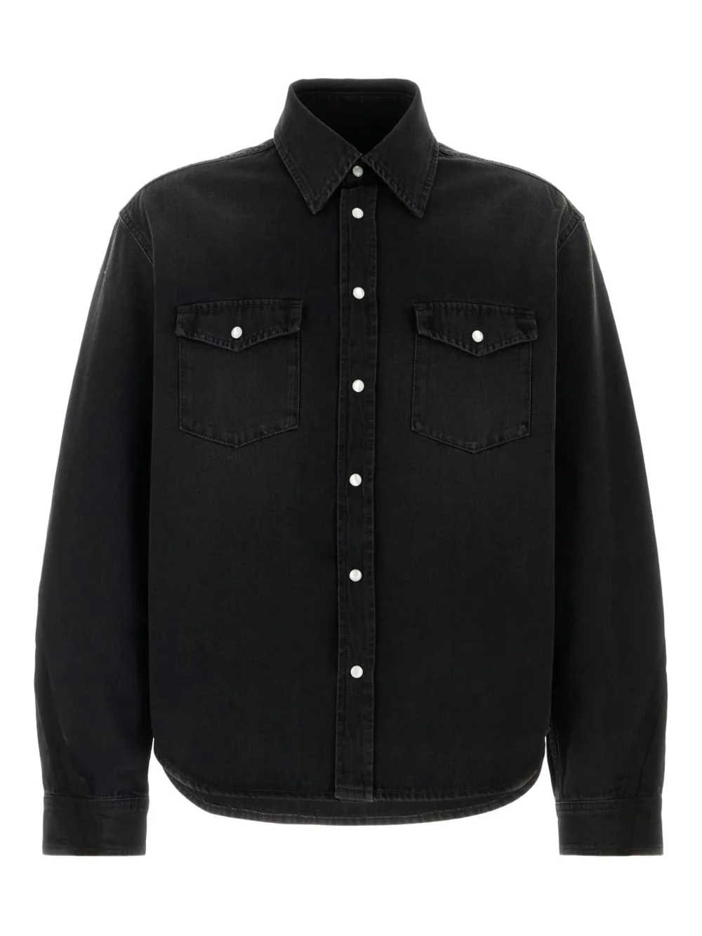 Flap-Pocket Denim Shirt