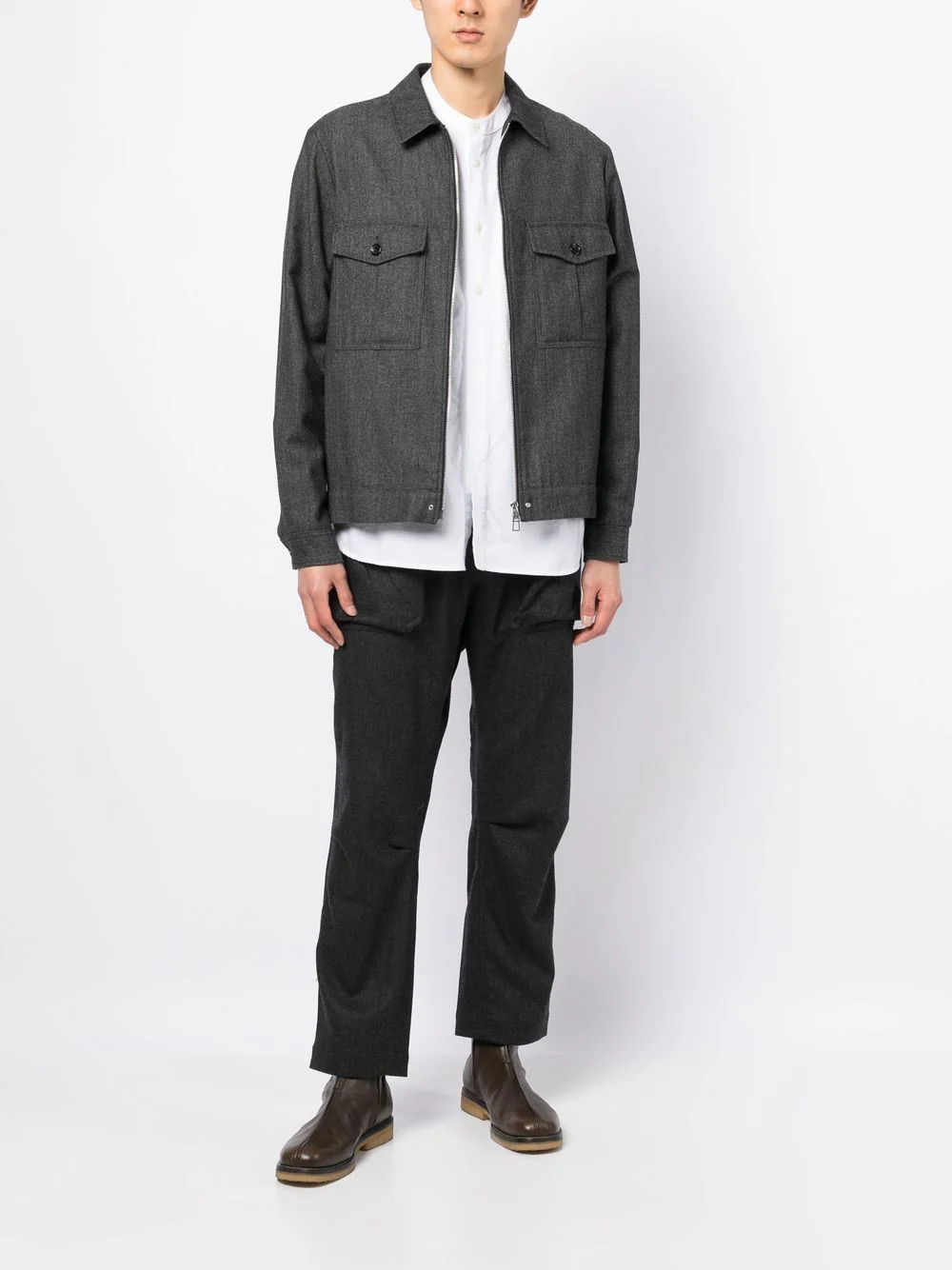 Flap-Pocket Straight-Leg Trousers - Image 3