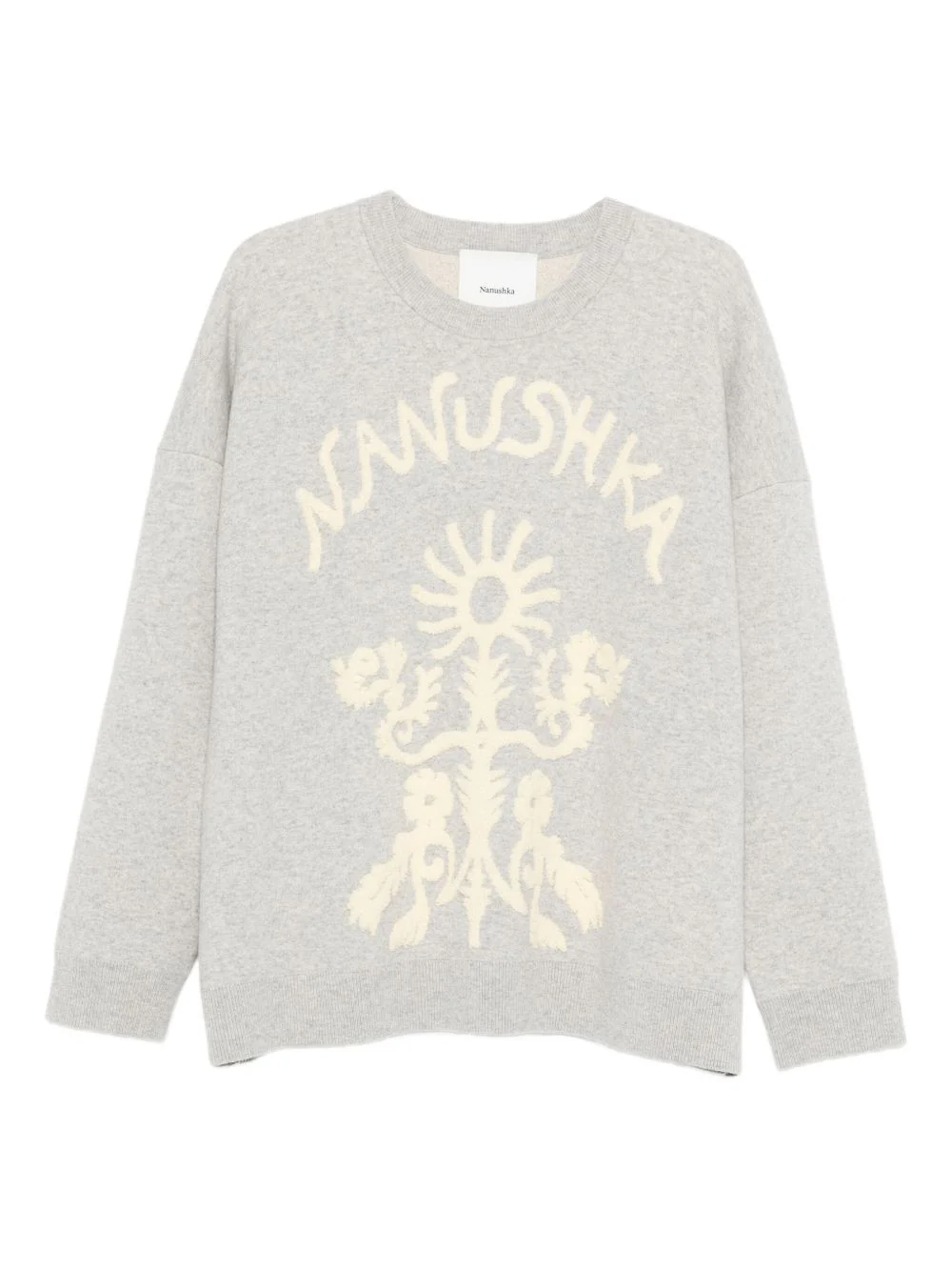 Floral-Embroidered Sweater