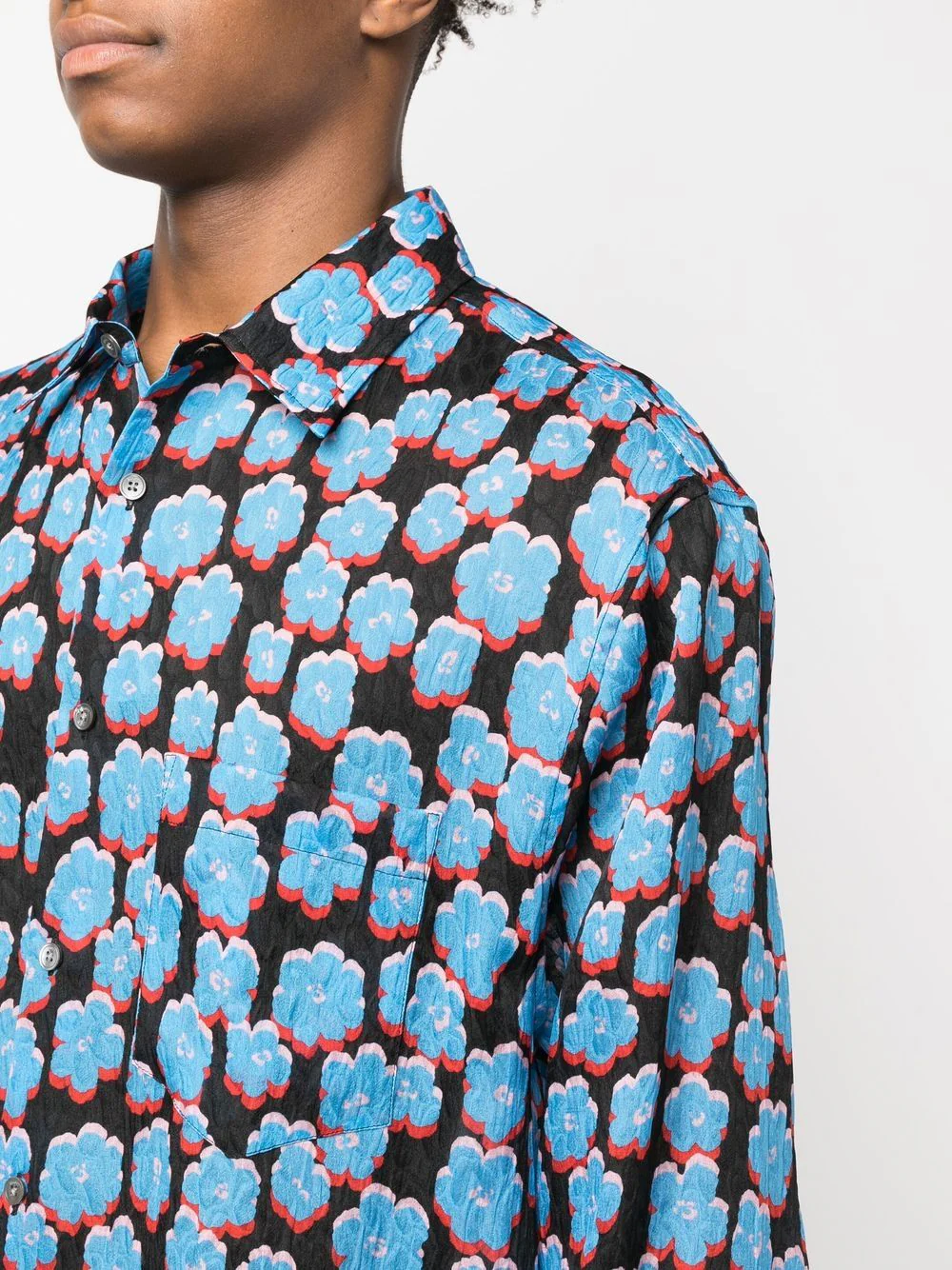 Floral-Print Cotton Shirt - Image 3