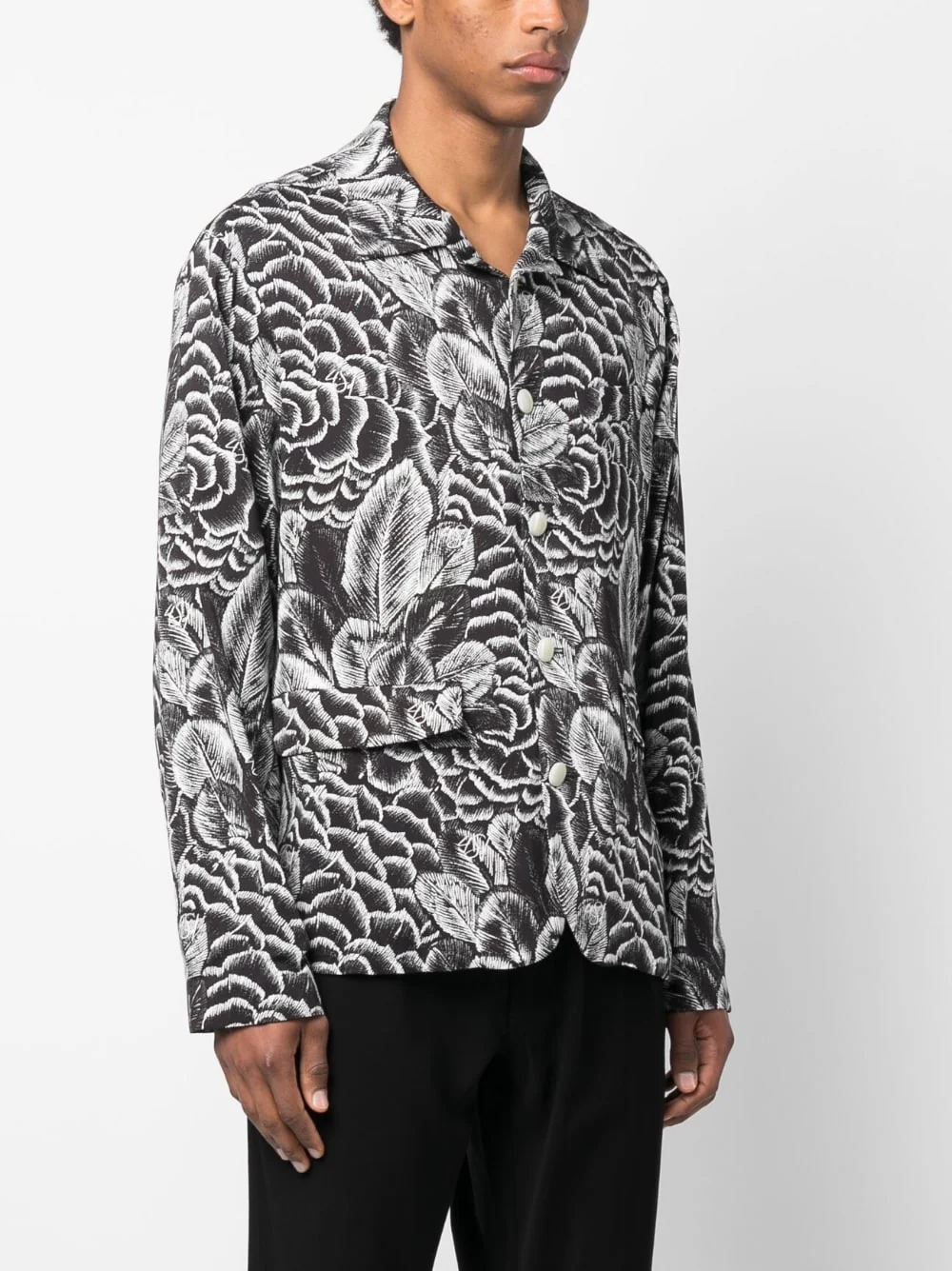 Floral-Print Long-Sleeve Shirt - Image 4