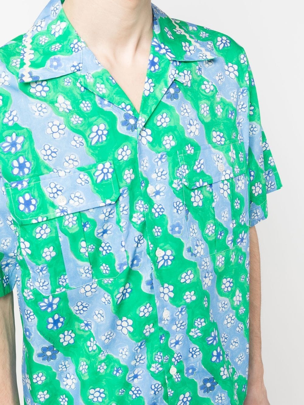 Floral-Print Short-Sleeved Shirt - Image 3